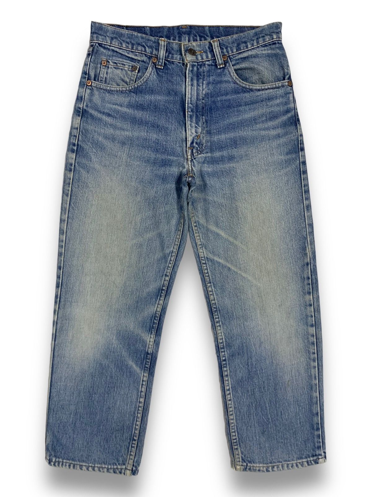 Levi's Vintage 90s Levis 503 Whiskers Blue Wash Ankle Jeans Size US 29 - 1 Thumbnail