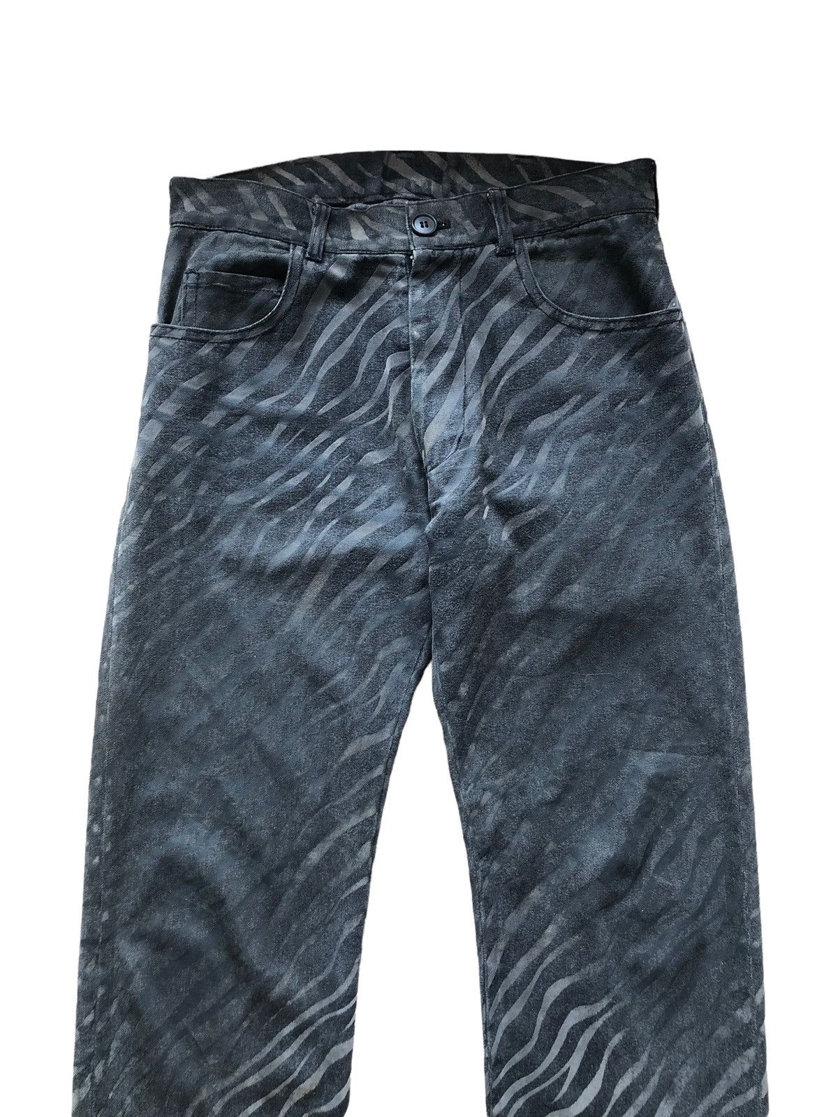 Katharine Hamnett London 1990s Katharine Hamnett Zebra Velvet Print Jeans Size US 29 - 2 Thumbnail