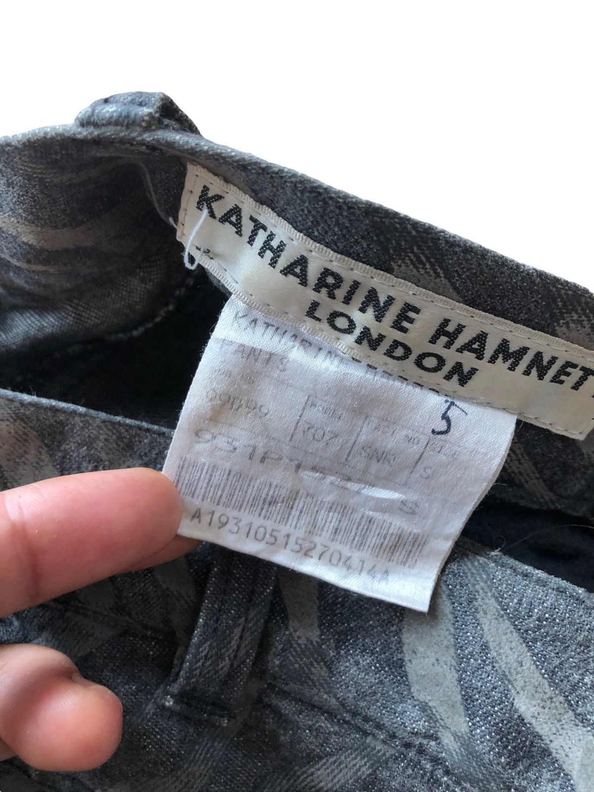 Katharine Hamnett London 1990s Katharine Hamnett Zebra Velvet Print Jeans Size US 29 - 6 Thumbnail