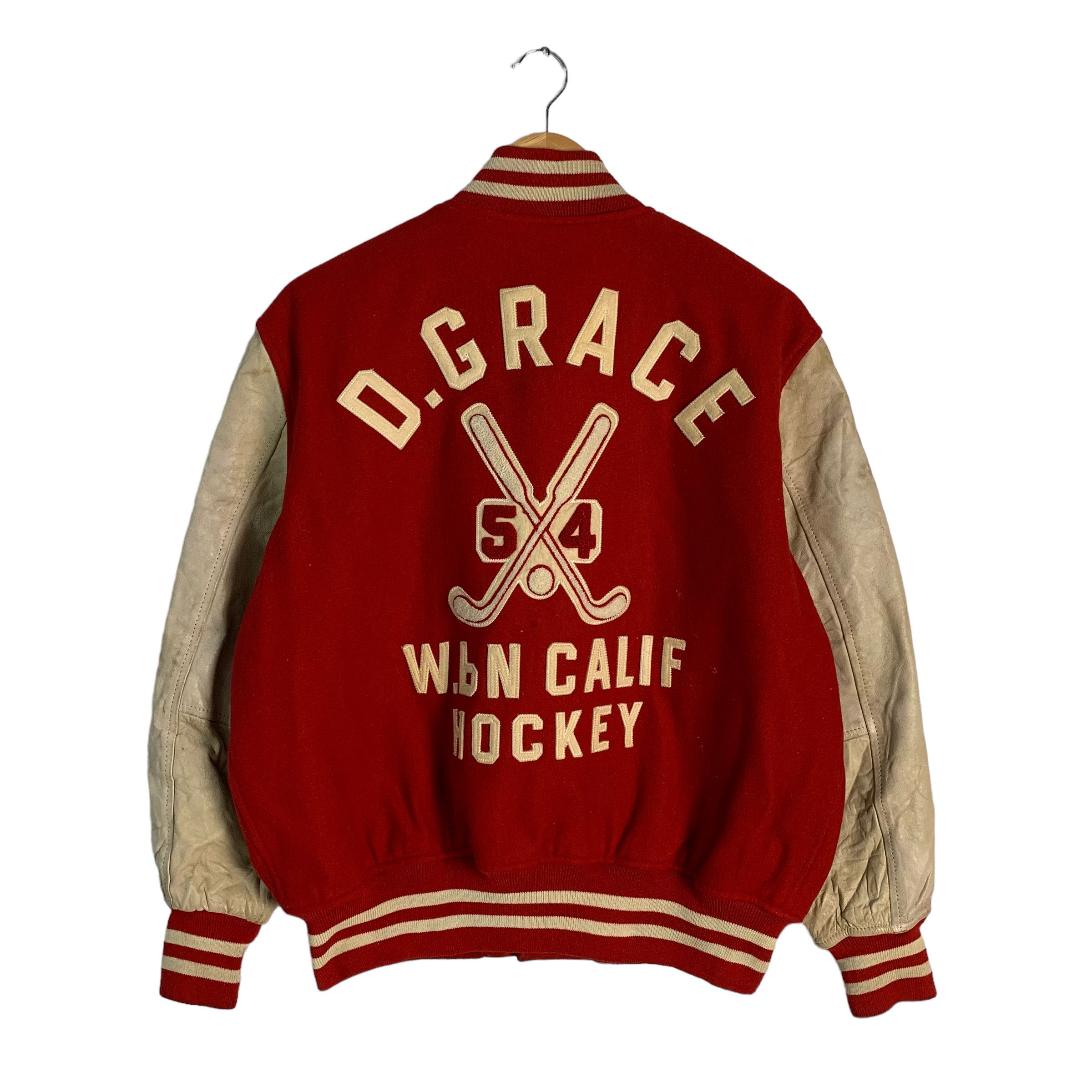 Japanese Brand D. Grace Calif Hockey Varsity Jacket Size US M / EU 48-50 / 2 - 1 Thumbnail