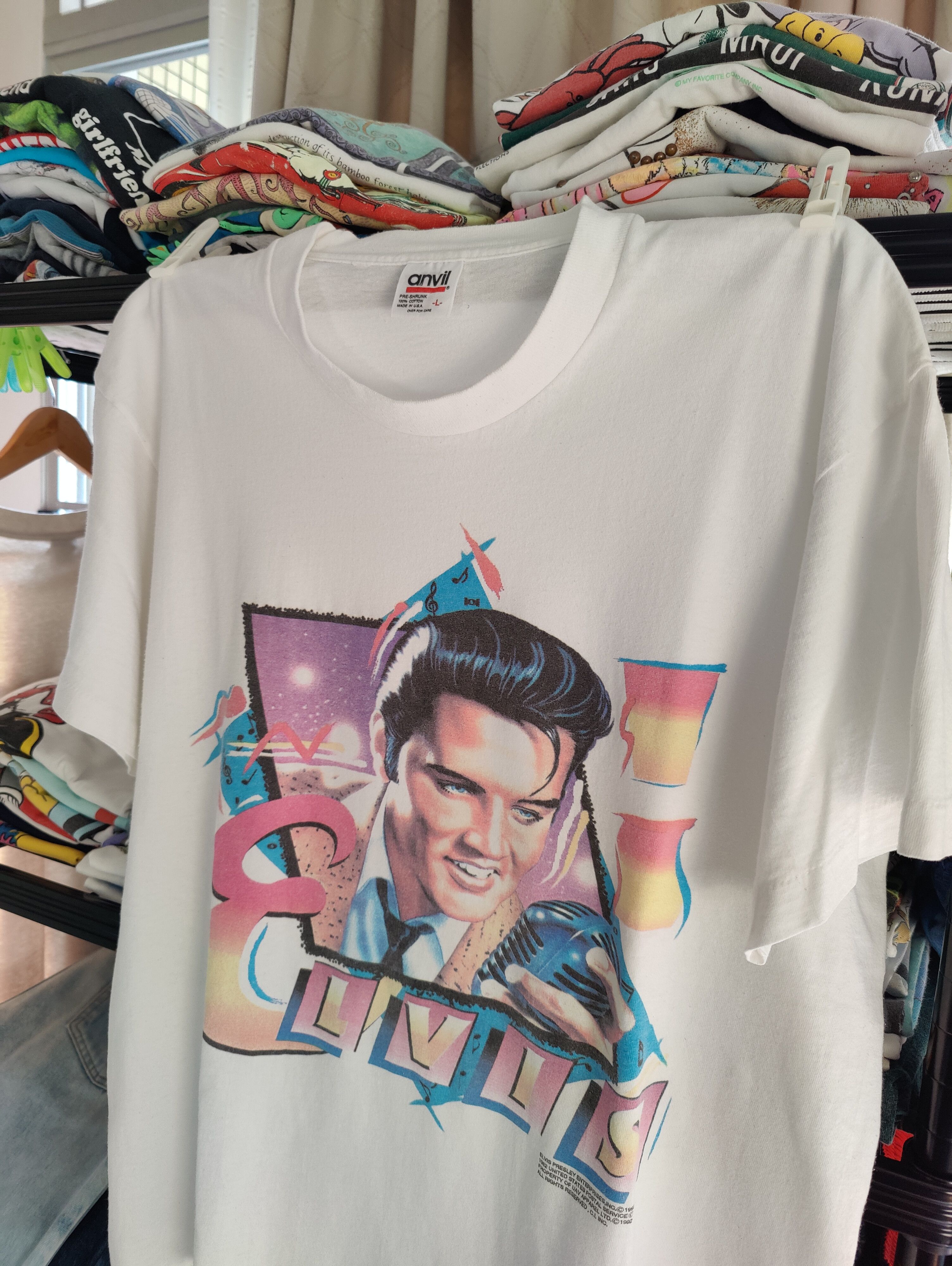 Anvil × Band Tees × Vintage vtg90s - 1992 Elvis Presley Size US L / EU 52-54 / 3 - 2 Thumbnail