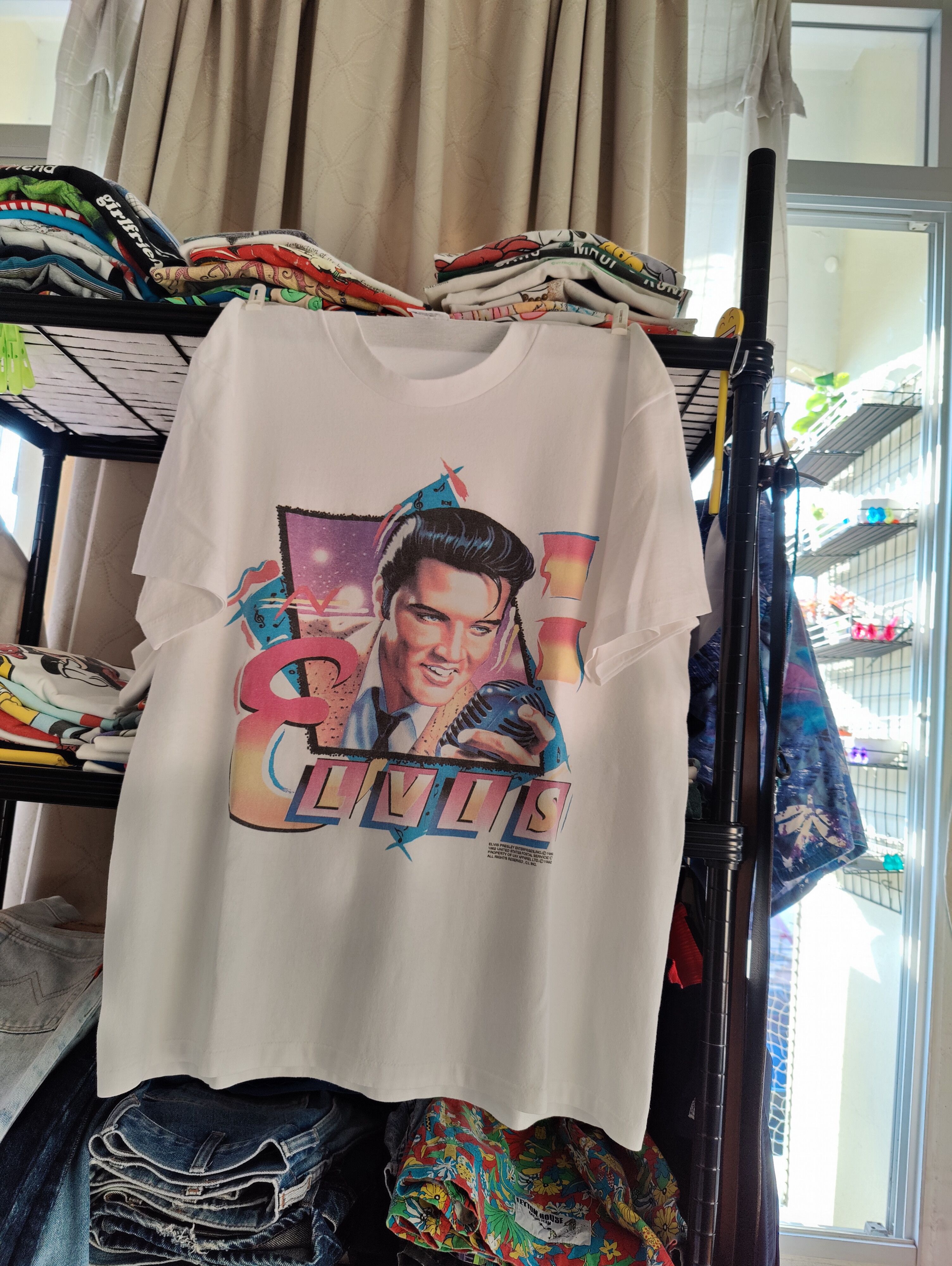 Anvil × Band Tees × Vintage vtg90s - 1992 Elvis Presley Size US L / EU 52-54 / 3 - 6 Thumbnail