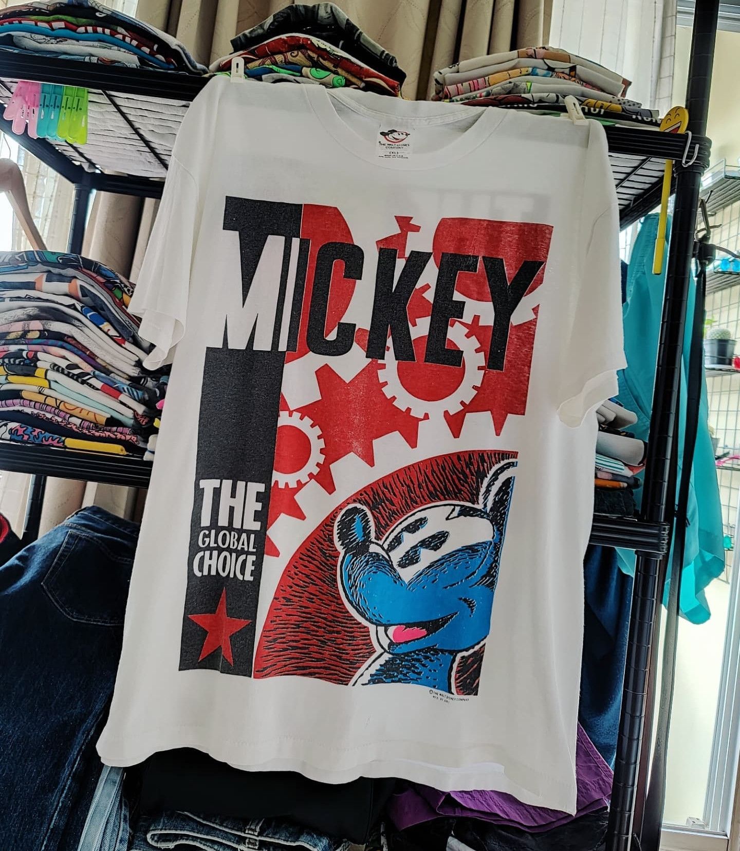 Disney Rare vtg80s - Mickey Mouse, the Global Choice 🌟 PopArt Size US XL / EU 56 / 4 - 1 Thumbnail