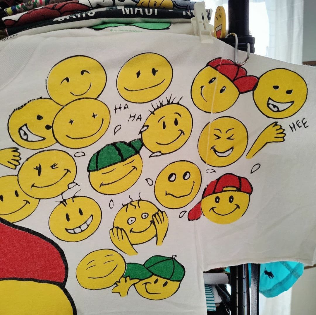 Vintage vtg90s - Smiley Big Face 🙃🙂🙃 Size US XXL / EU 58 / 5 - 5 Thumbnail