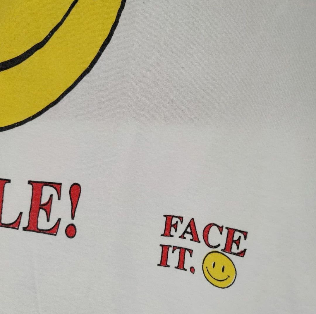 Vintage vtg90s - Smiley Big Face 🙃🙂🙃 Size US XXL / EU 58 / 5 - 3 Thumbnail