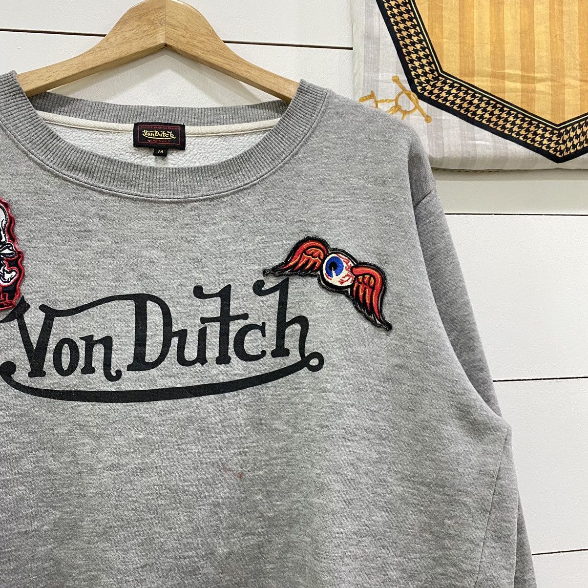 Japanese Brand × Vintage × Von Dutch Vintage Von Dutch Spell Out Big Logo Sweatshirt Size US M / EU 48-50 / 2 - 4 Thumbnail