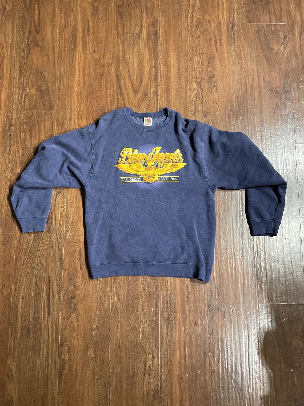 Vintage Vintage Blue Angels Long Sleeve Size US M / EU 48-50 / 2 - 1 Thumbnail