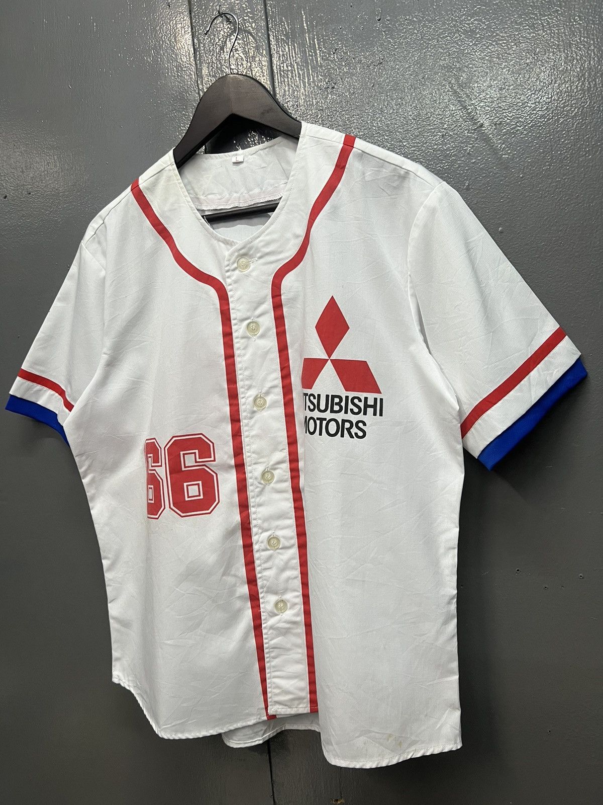 Japanese Brand VINTAGE 🔥MITSUBISHI MOTORS 66 BASEBALL JERSEY Size US L / EU 52-54 / 3 - 3 Thumbnail