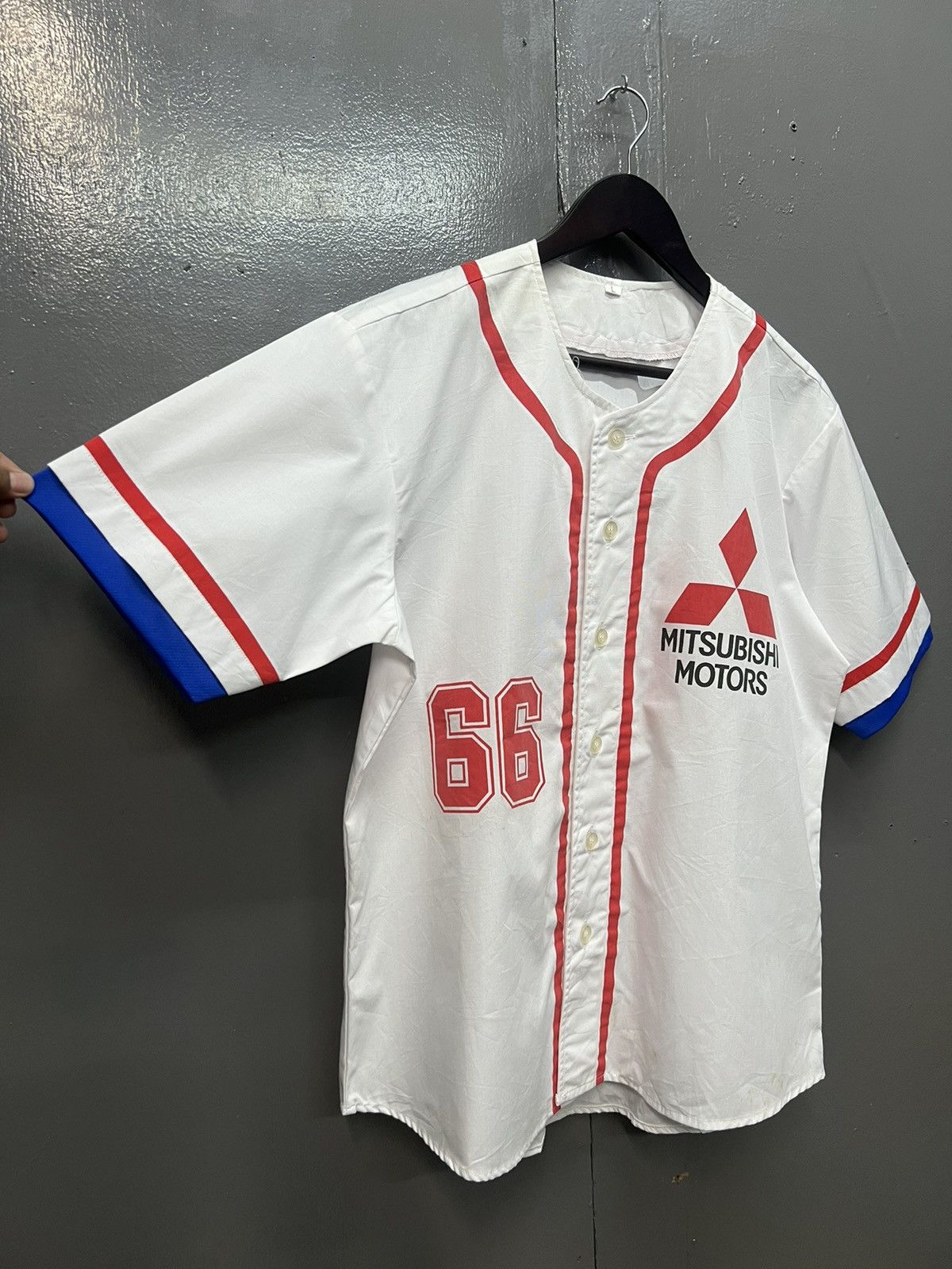 Japanese Brand VINTAGE 🔥MITSUBISHI MOTORS 66 BASEBALL JERSEY Size US L / EU 52-54 / 3 - 5 Thumbnail