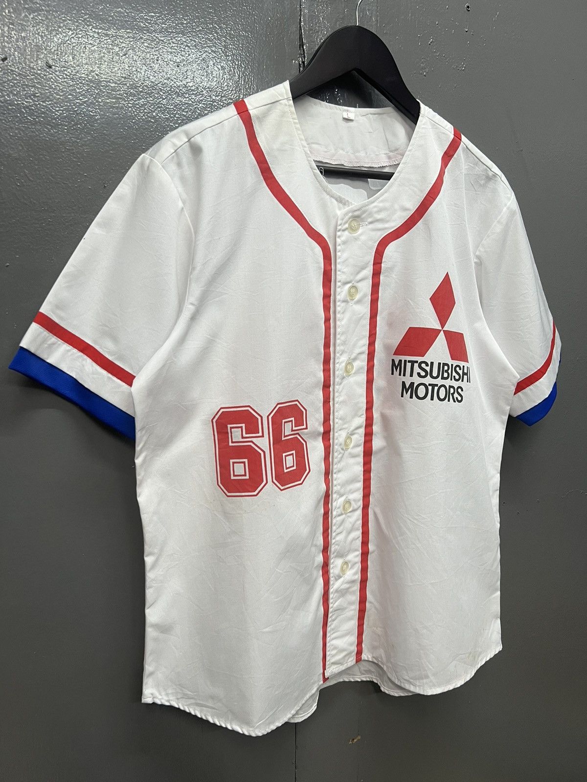 Japanese Brand VINTAGE 🔥MITSUBISHI MOTORS 66 BASEBALL JERSEY Size US L / EU 52-54 / 3 - 2 Thumbnail