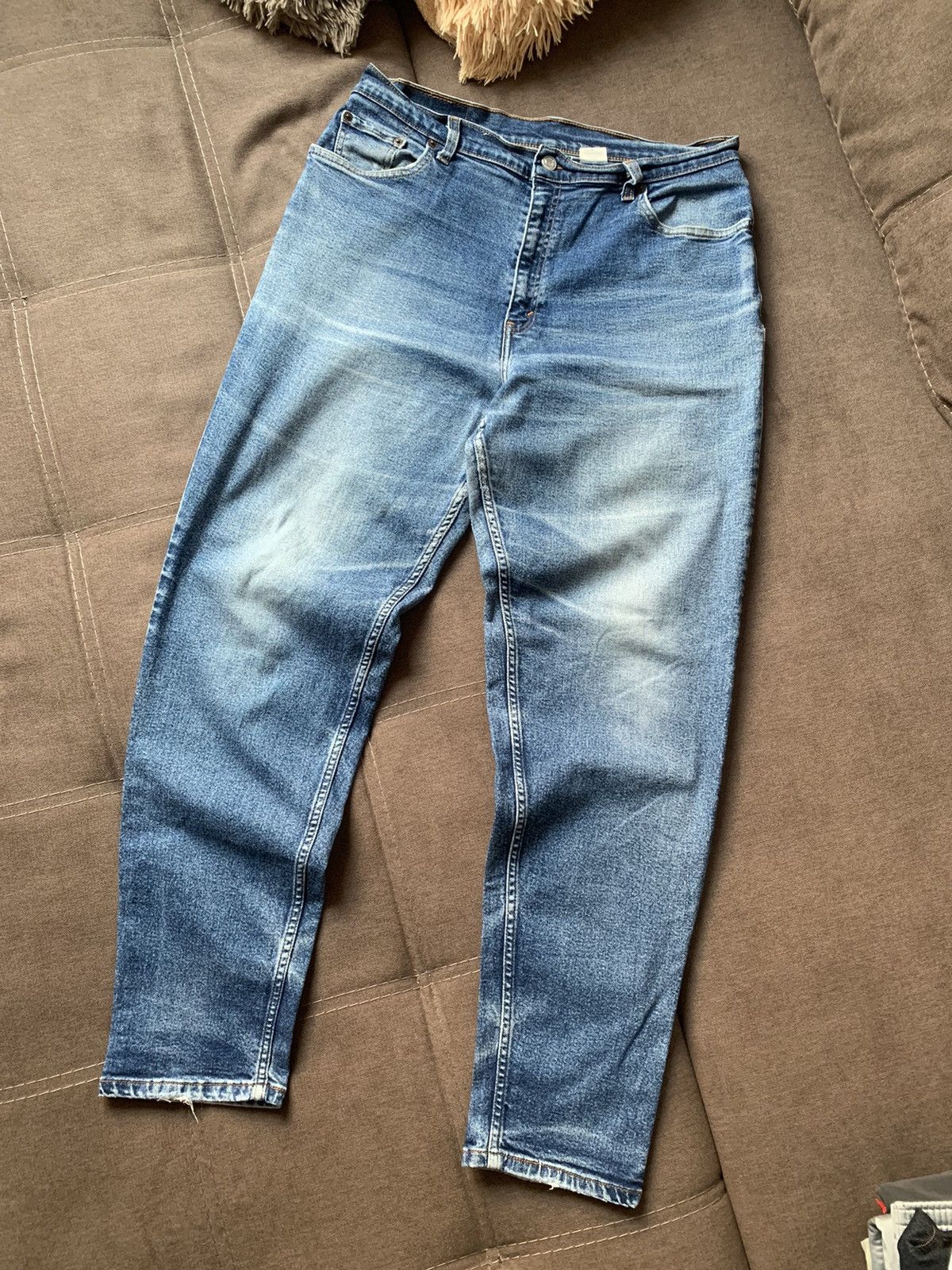 Levi's Vintage Levi’s 550 Distressed Relaxed Fit Denim Pants SZ L Size US 34 / EU 50 - 4 Thumbnail
