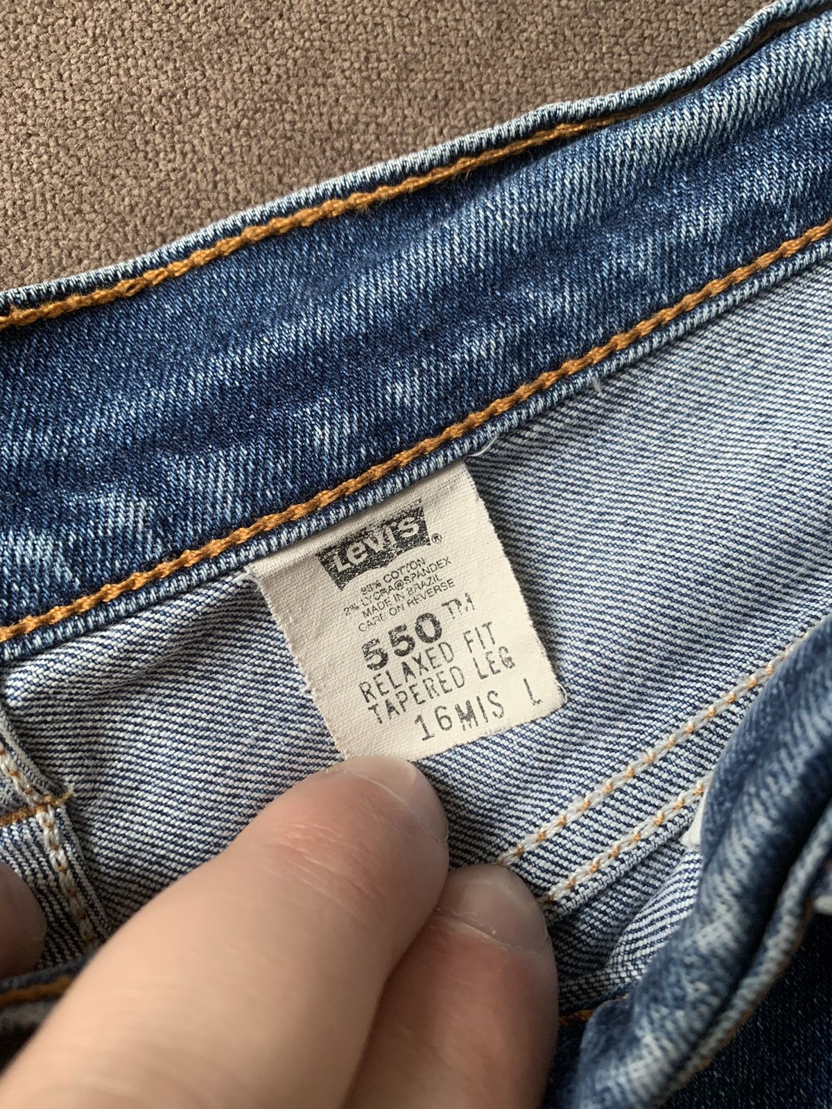 Levi's Vintage Levi’s 550 Distressed Relaxed Fit Denim Pants SZ L Size US 34 / EU 50 - 18 Thumbnail
