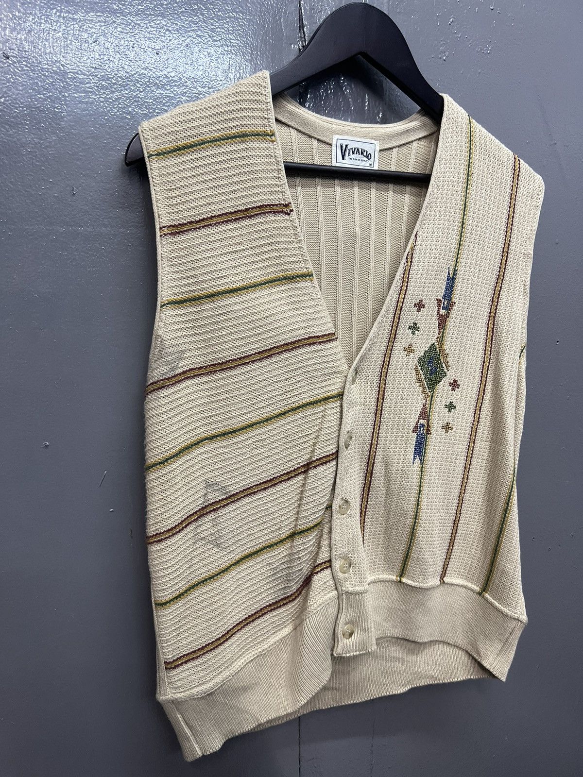 Japanese Brand VIVARIO KNITWEAR VEST Size US M / EU 48-50 / 2 - 2 Thumbnail