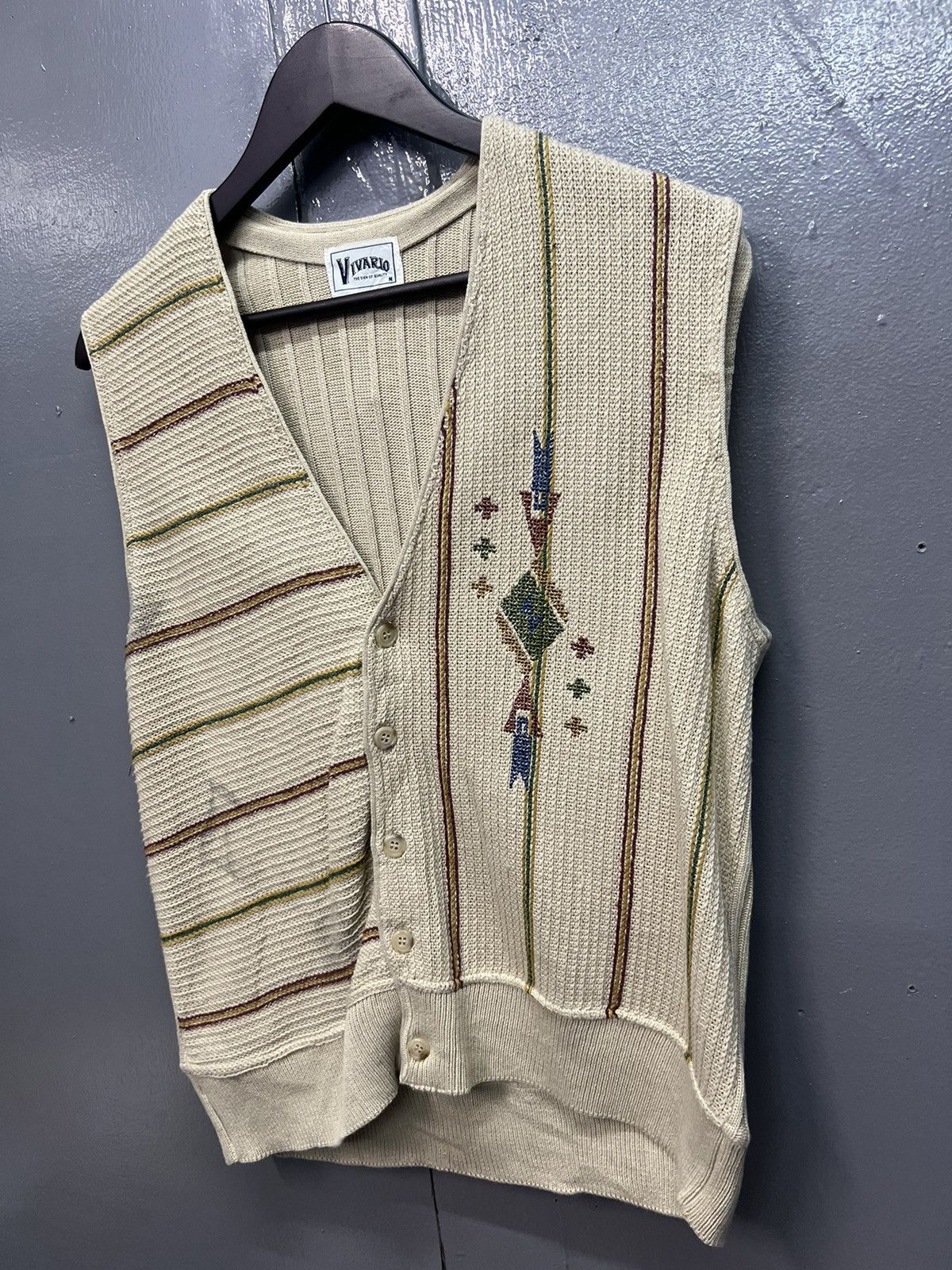 Japanese Brand VIVARIO KNITWEAR VEST Size US M / EU 48-50 / 2 - 4 Thumbnail