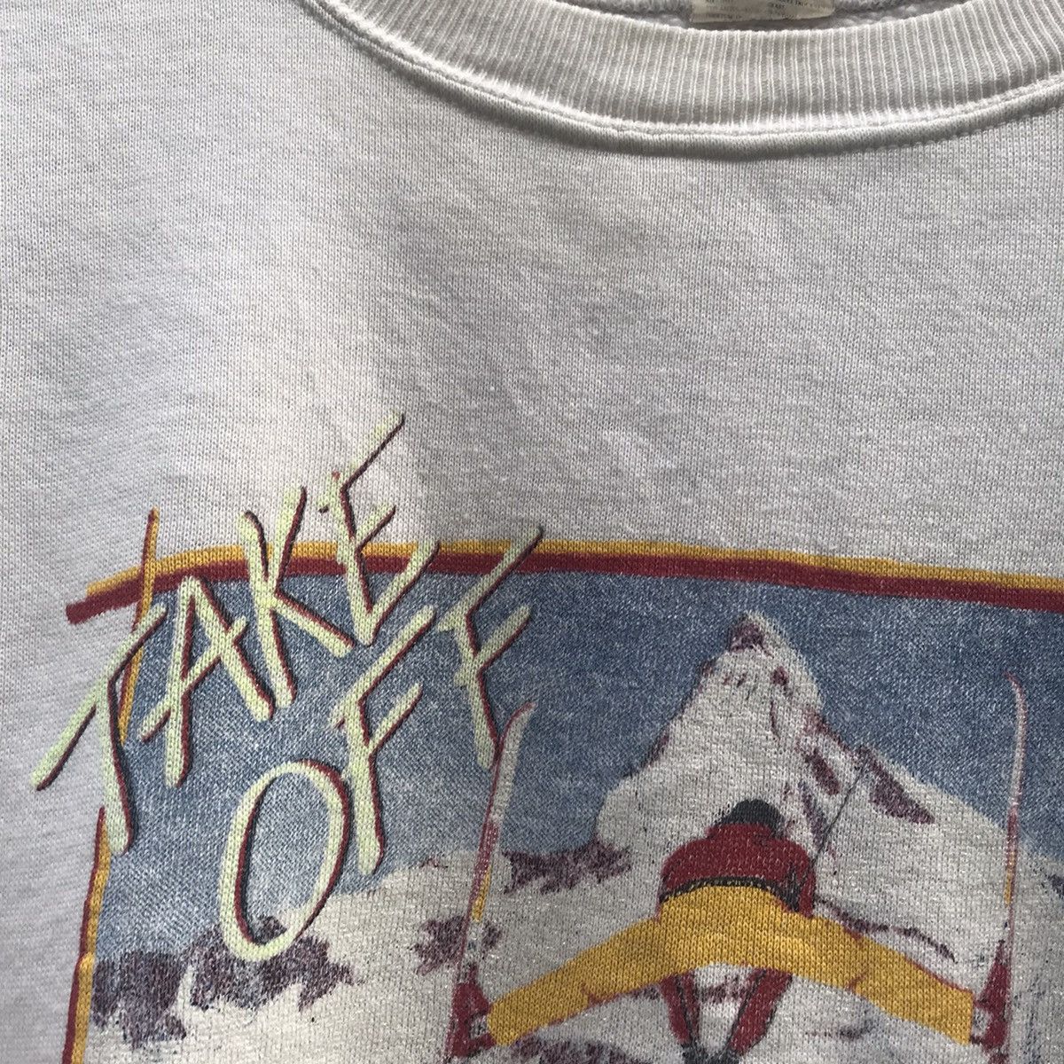 Vintage Rare 80s Take Off In Zermatt Switzerland Winter Sweatshirt Size US L / EU 52-54 / 3 - 5 Thumbnail