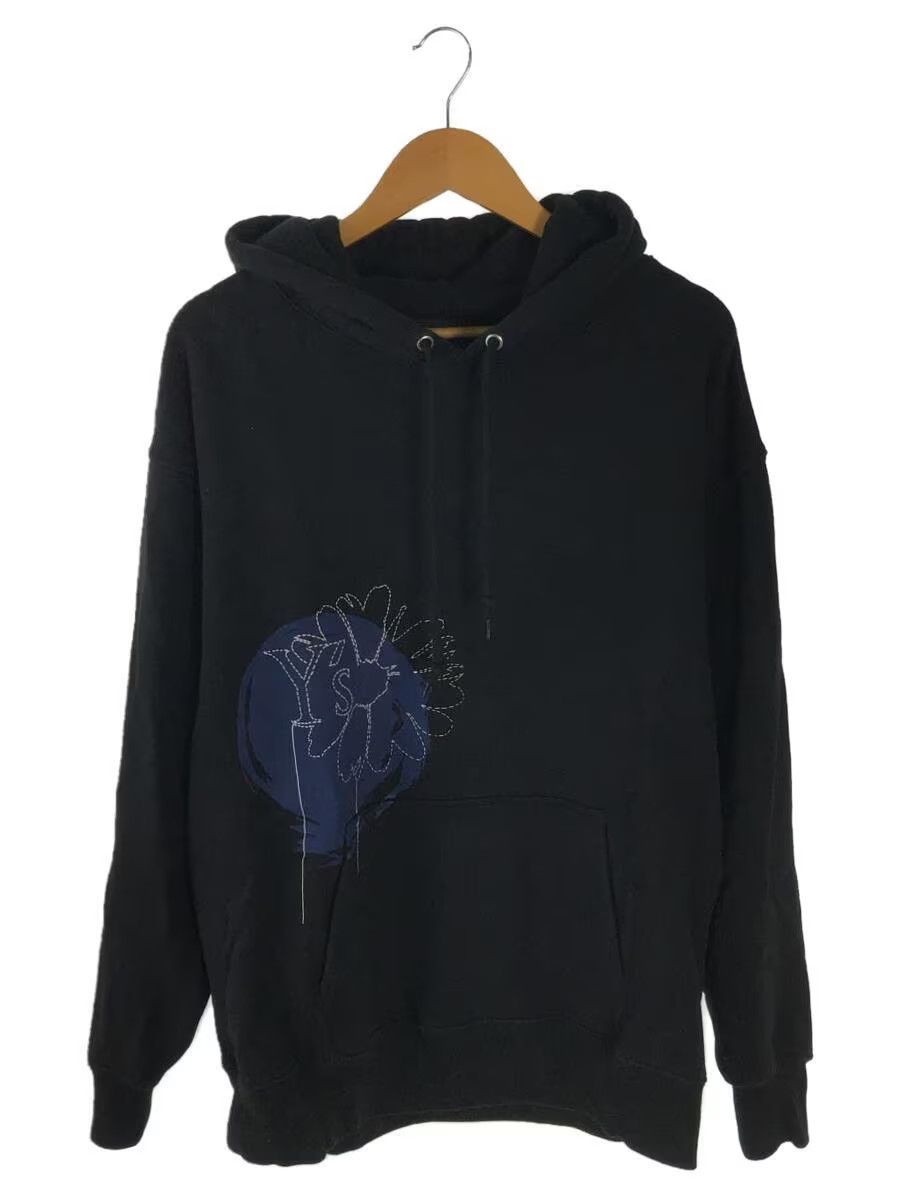 image of Yohji Yamamoto x YS Yamamoto Flower Stitch Hoodie in Black, Men's (Size XL)