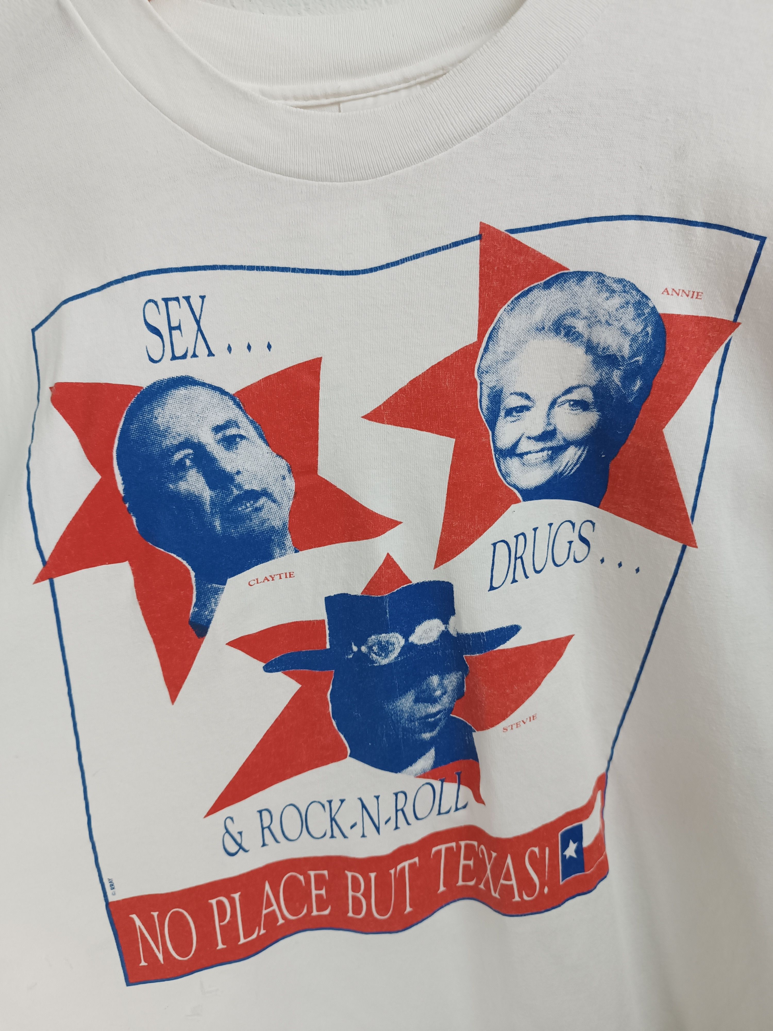 Vintage 🔥RARE🔥VINTAGE 90'S SEX DRUG & ROCK 'N ROLL "ONLY IN TEXAS" Size US XXL / EU 58 / 5 - 20 Thumbnail