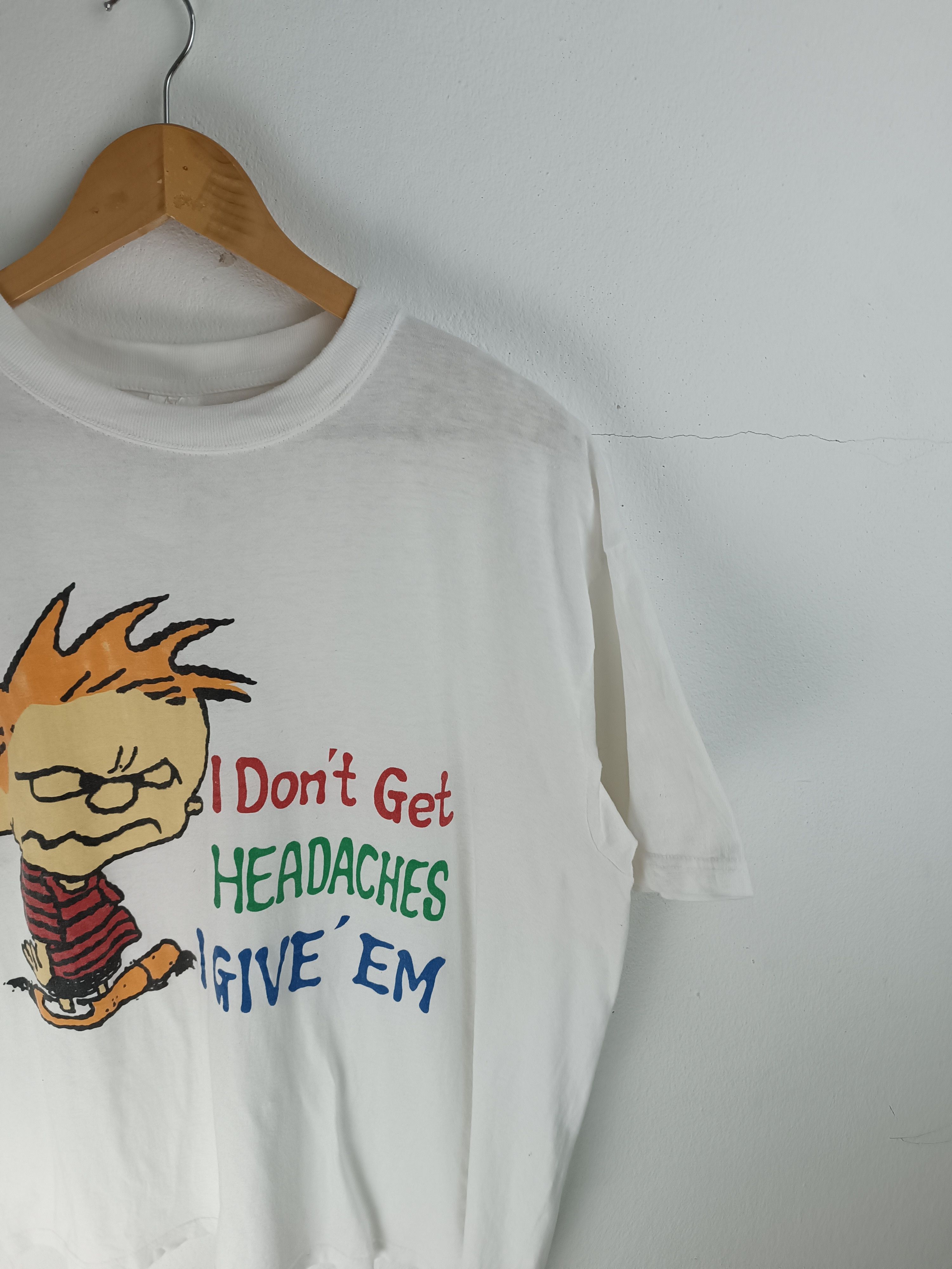 Cartoon Network VINTAGE CALVIN & HOBBES COMICS TEE (garfield peanuts pooh) Size US XL / EU 56 / 4 - 6 Thumbnail