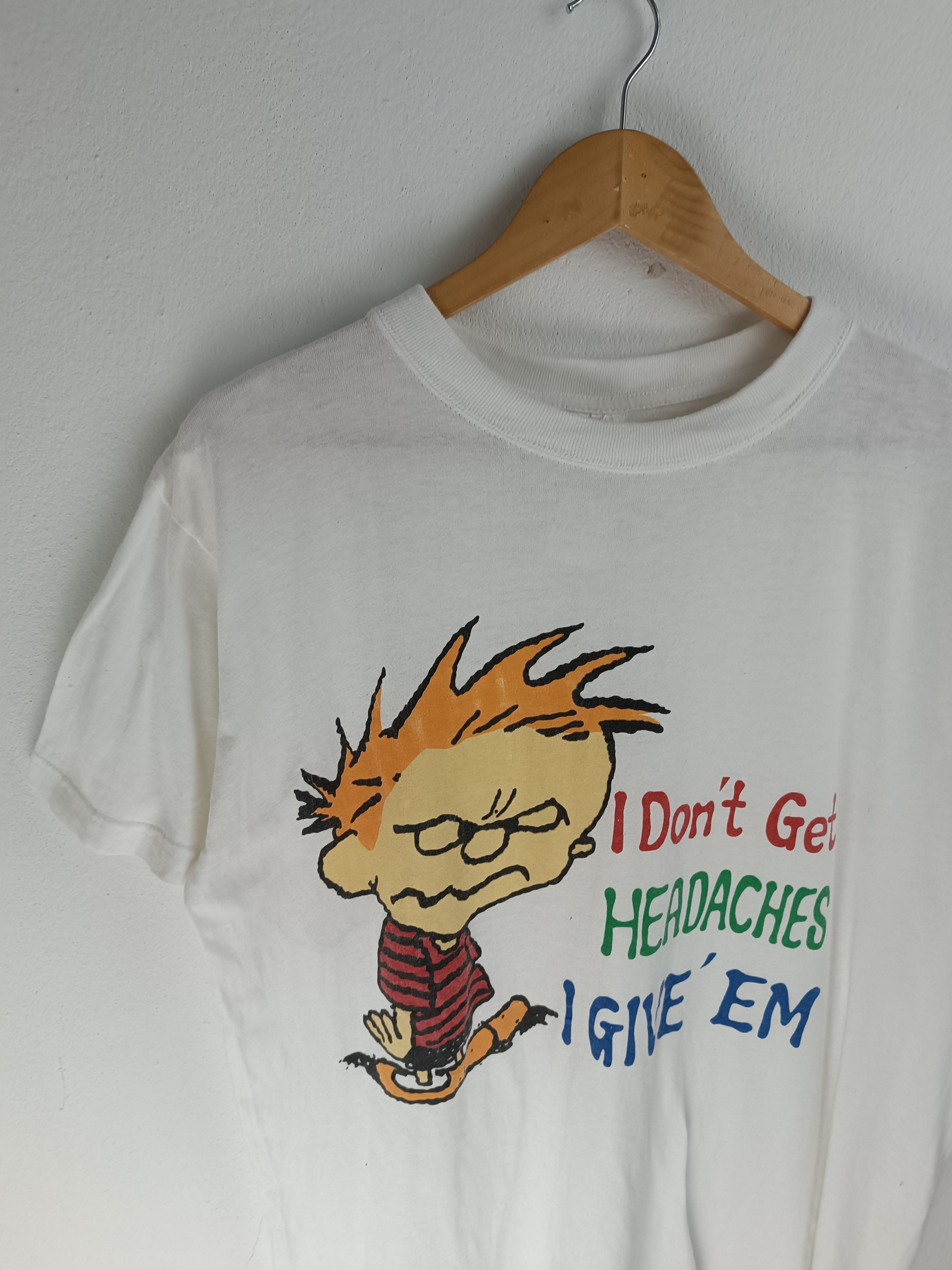 Cartoon Network VINTAGE CALVIN & HOBBES COMICS TEE (garfield peanuts pooh) Size US XL / EU 56 / 4 - 5 Thumbnail