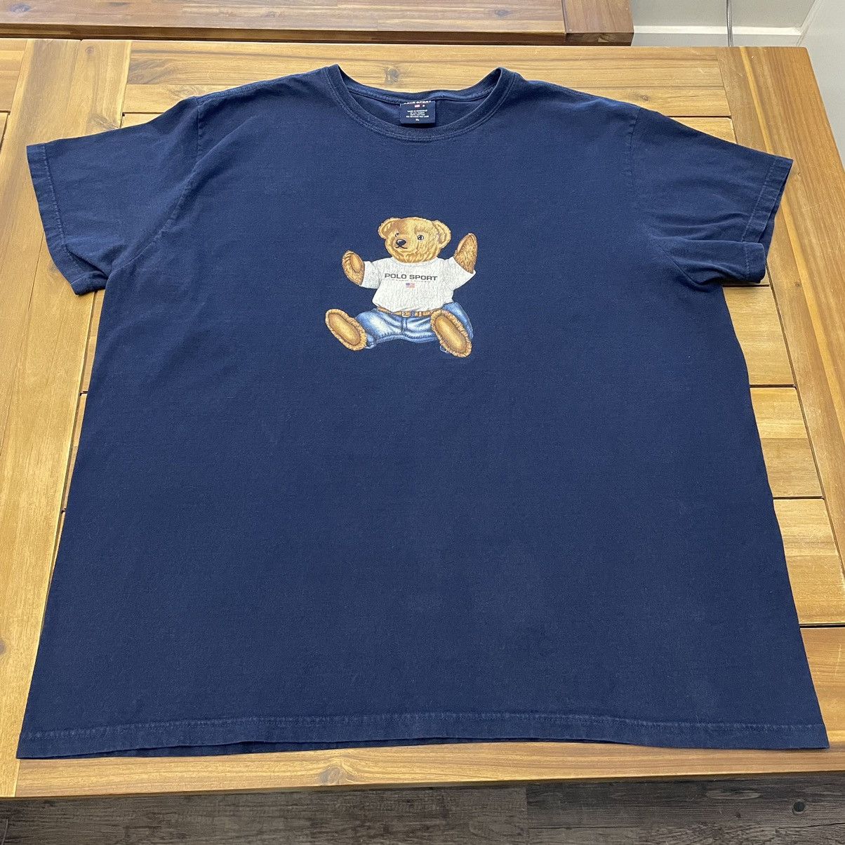 Vintage Ralph Lauren 90’s ice hockey teddy bear baby tee