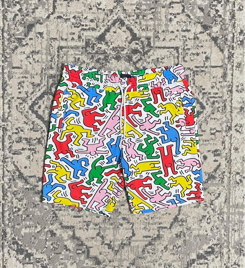 Vintage Vintage Multicolor Figured Print Keith Haring H&M shorts Grailed