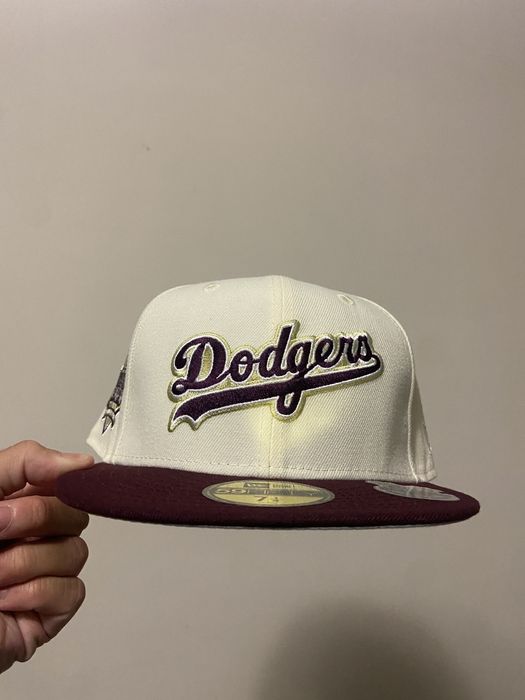 new-era-la-dodgers-script-ivory-new-era-7-1-4-fitted-hat-grailed