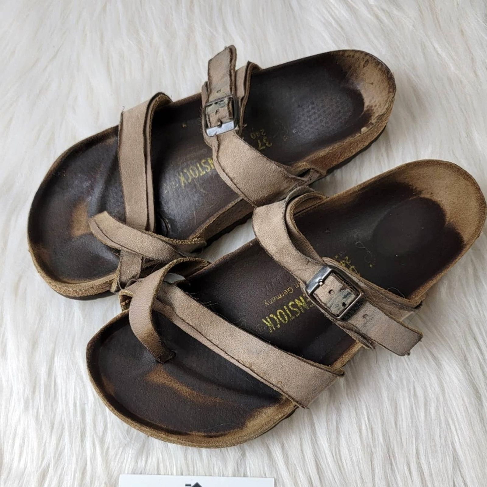 mayari birkenstock tobacco brown