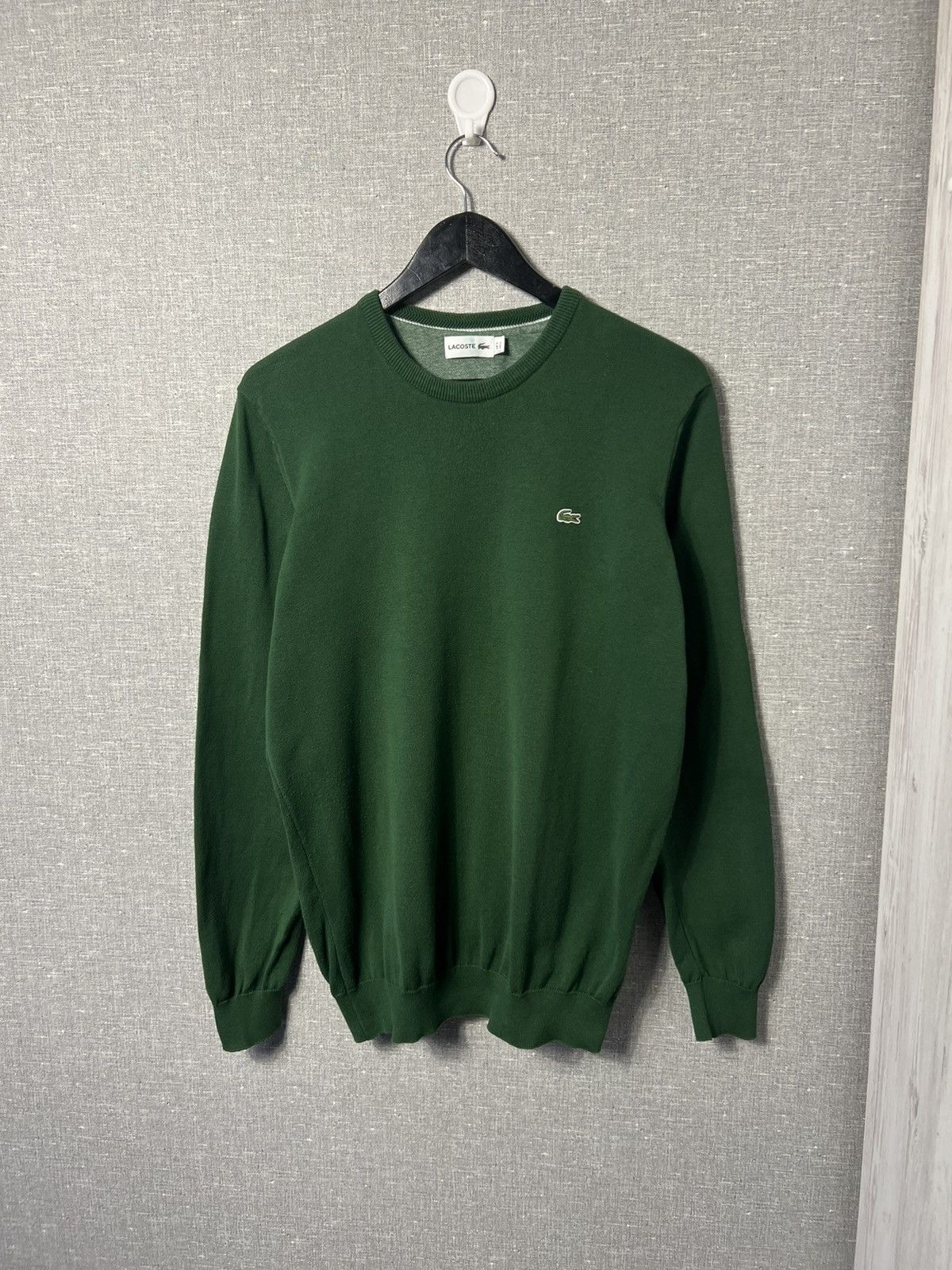 Lacoste Lacoste Light Green Crewneck Sweater With Crocodile Logo Size US L / EU 52-54 / 3 - 1 Thumbnail