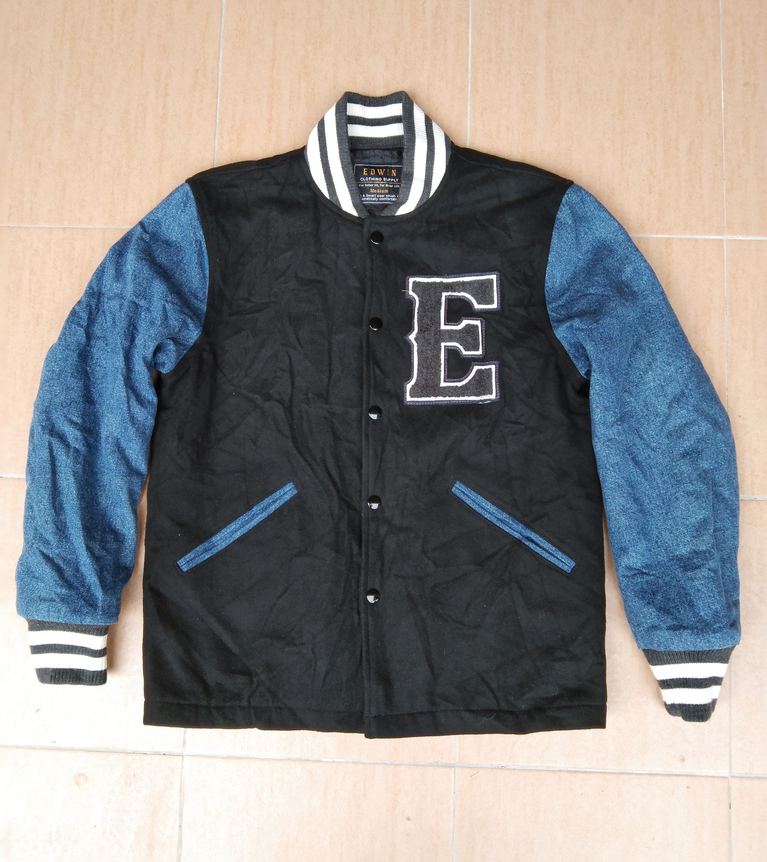 Japanese Brand Vintage Edwin Varsity Jacket Size US M / EU 48-50 / 2 - 1 Thumbnail