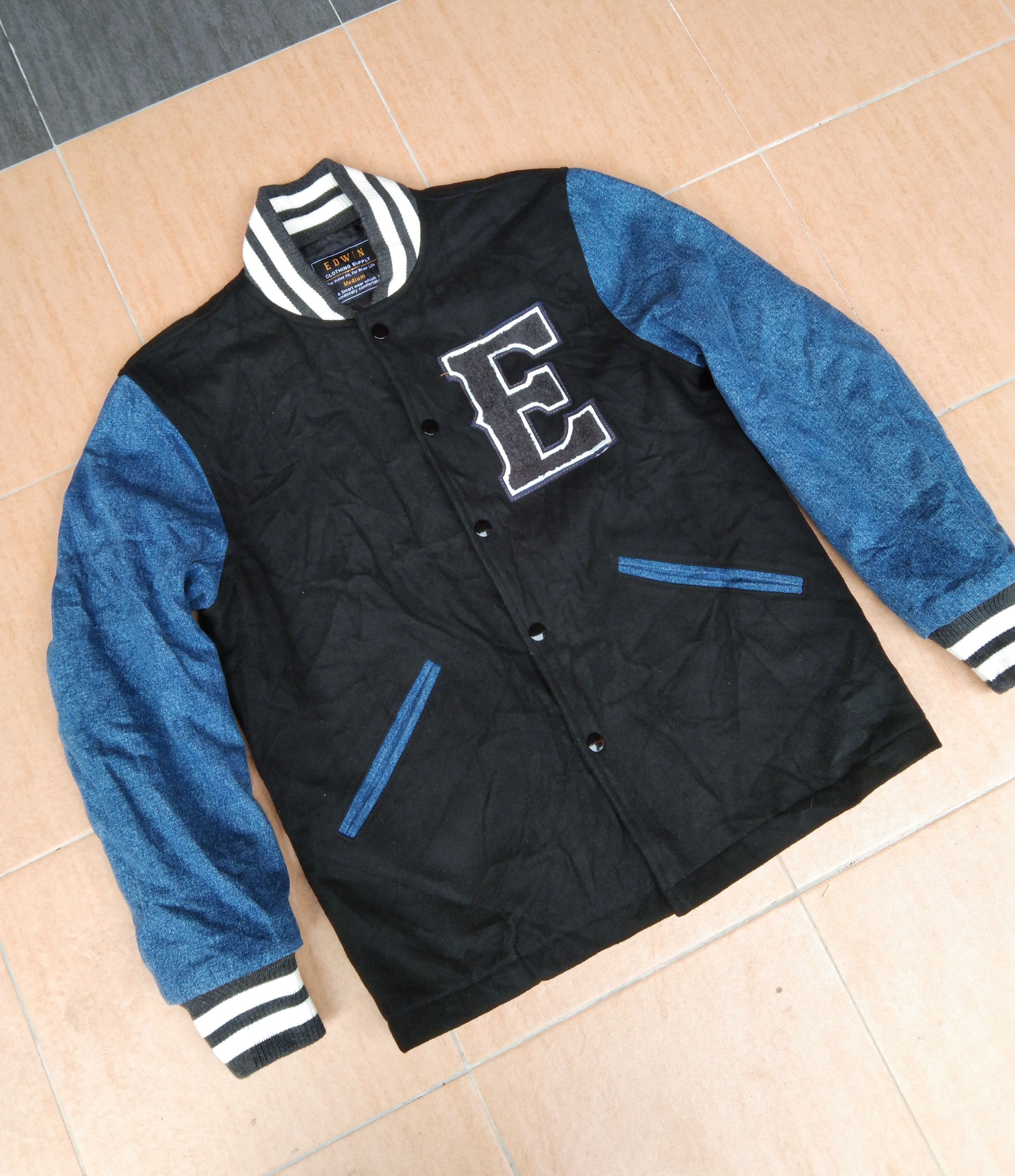Japanese Brand Vintage Edwin Varsity Jacket Size US M / EU 48-50 / 2 - 2 Thumbnail