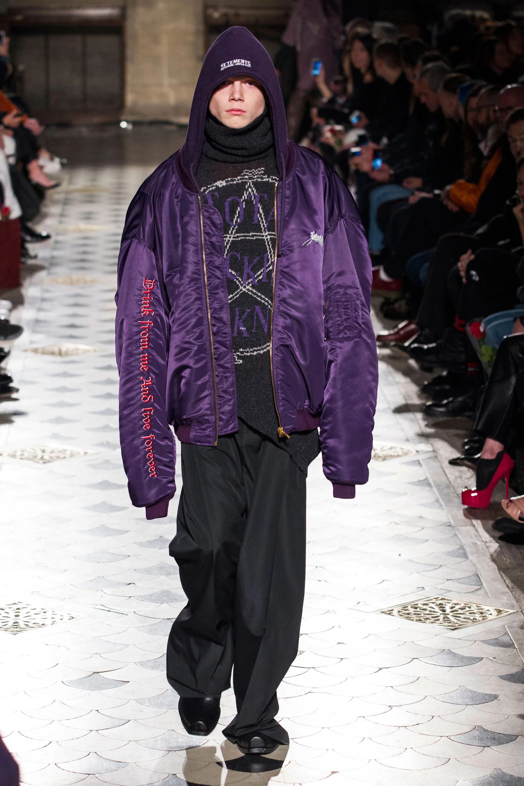 Vetements Vetements Total Fucking Darkness Bomber Jacket Size US L / EU 52-54 / 3 - 3 Thumbnail