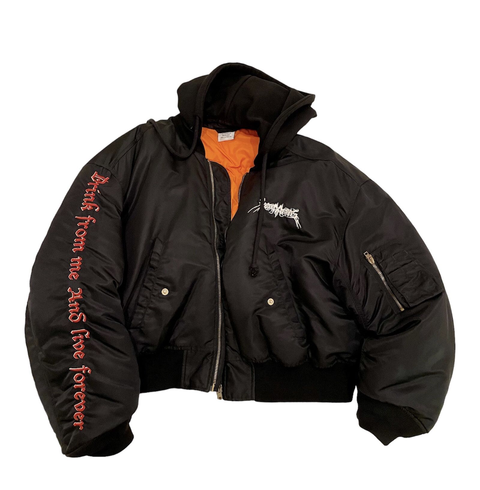 Vetements Vetements Total Fucking Darkness Bomber Jacket Size US L / EU 52-54 / 3 - 4 Thumbnail