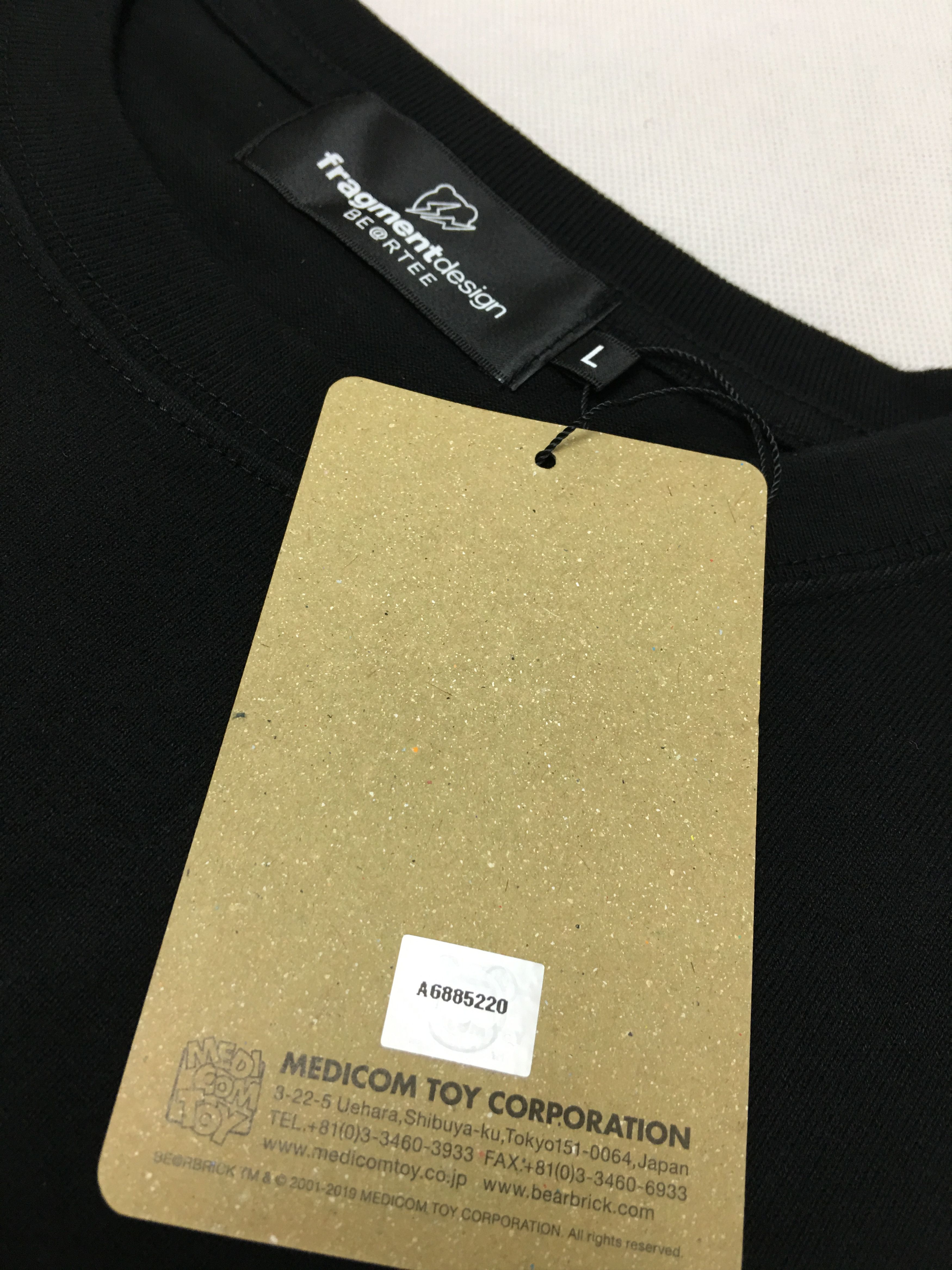 Fragment Design Fragment Design Bearbrick BE@RTEE Tee Black Large Size US L / EU 52-54 / 3 - 4 Thumbnail