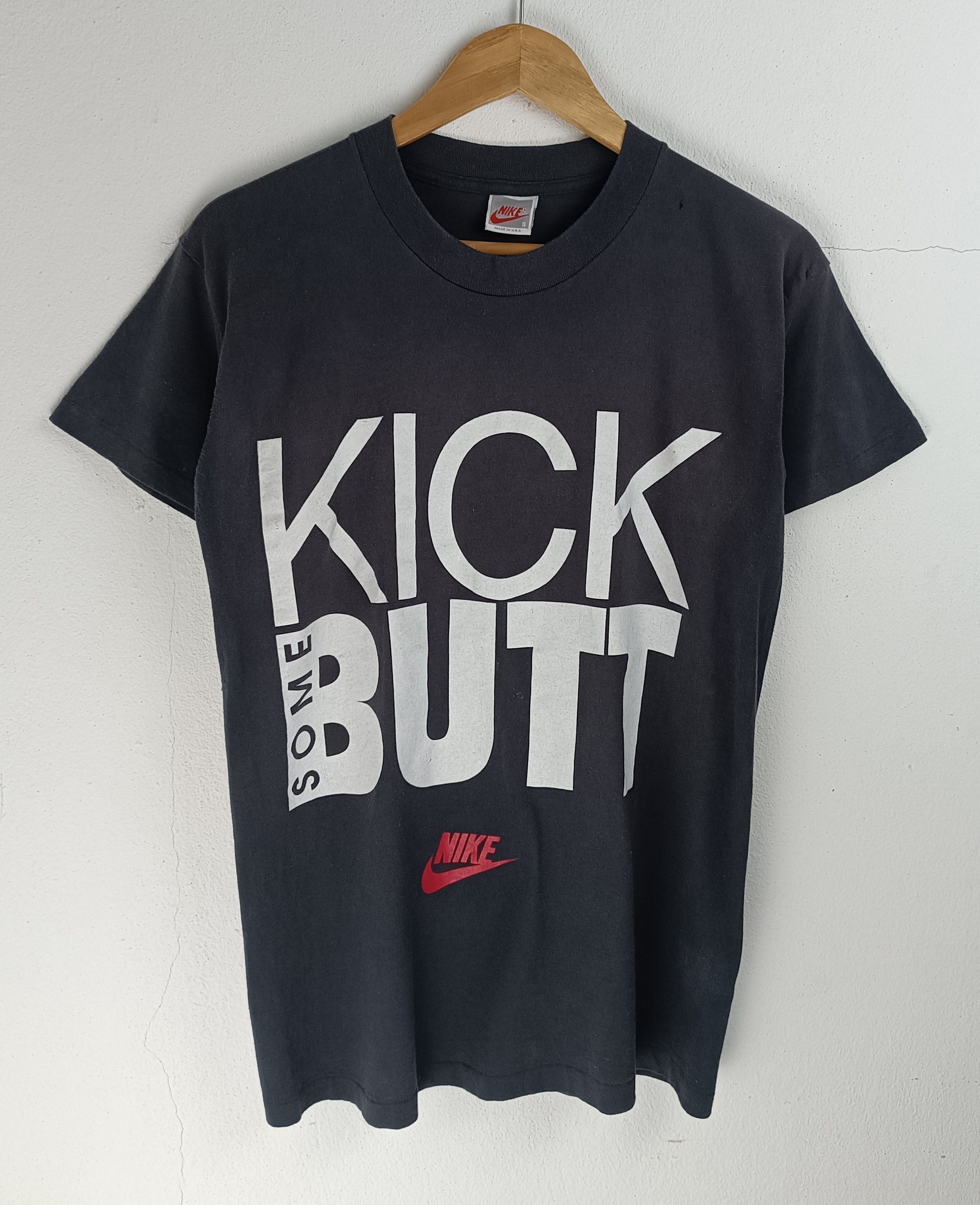 Nike VINTAGE 90'S NIKE "KICK SOME BUTT" FUNNY QUOTE ADULT TEE Size US S / EU 44-46 / 1 - 4 Thumbnail