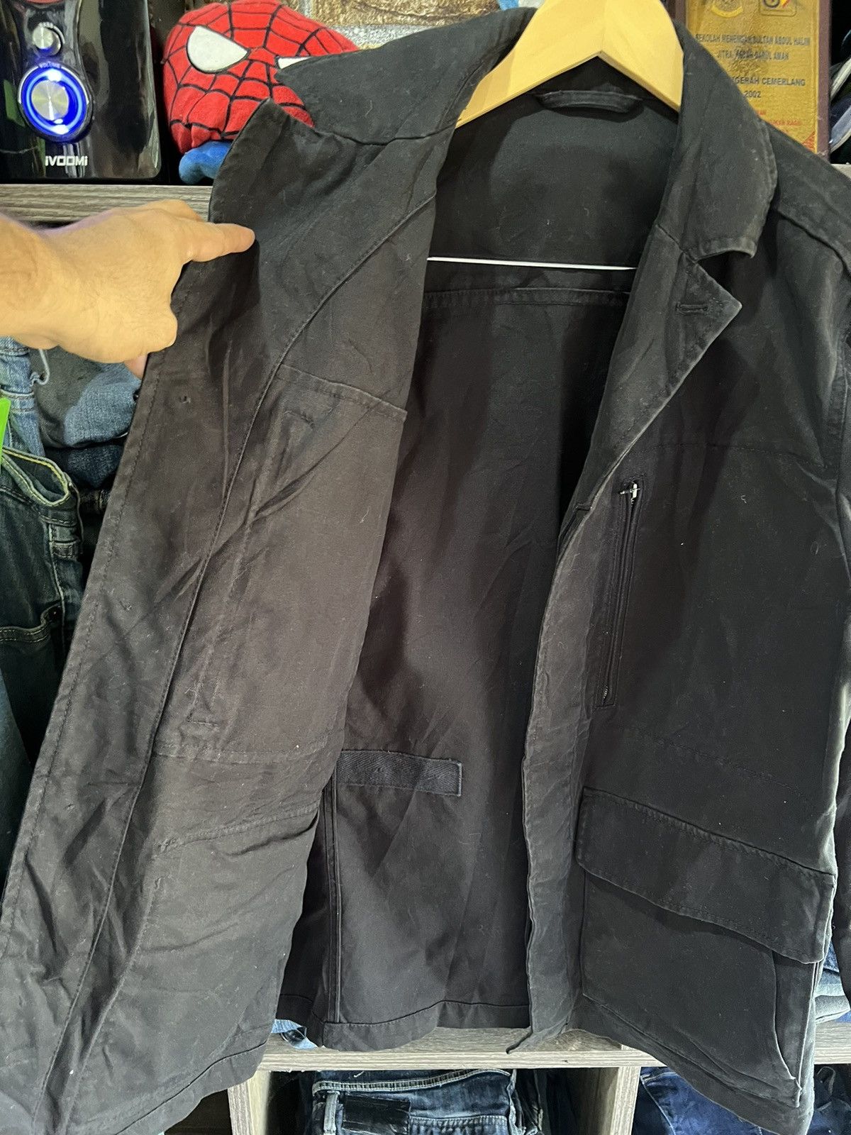 Japanese Brand 🔥Uniqlo Black Chore Jacket Size US L / EU 52-54 / 3 - 9 Thumbnail