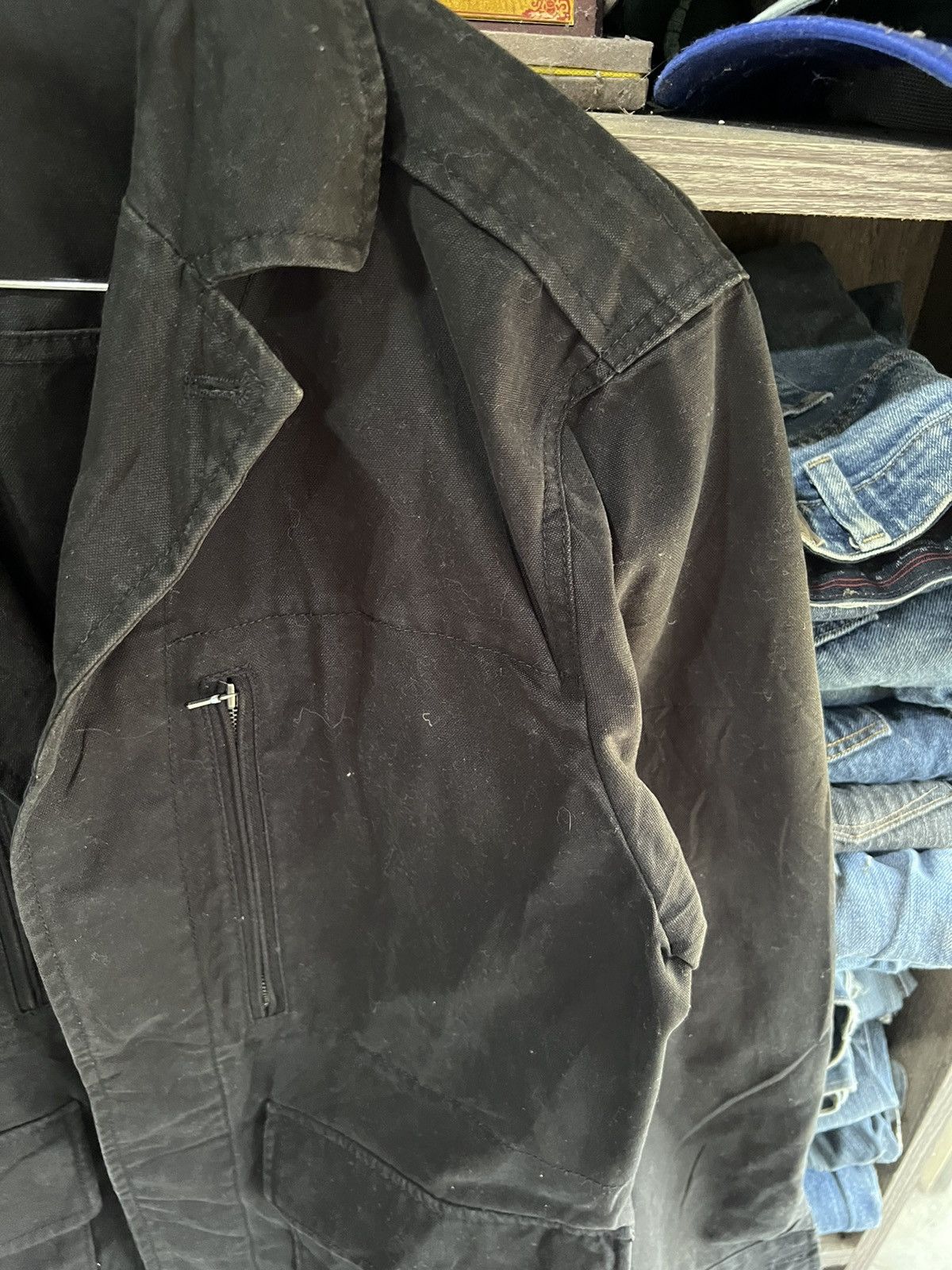 Japanese Brand 🔥Uniqlo Black Chore Jacket Size US L / EU 52-54 / 3 - 5 Thumbnail