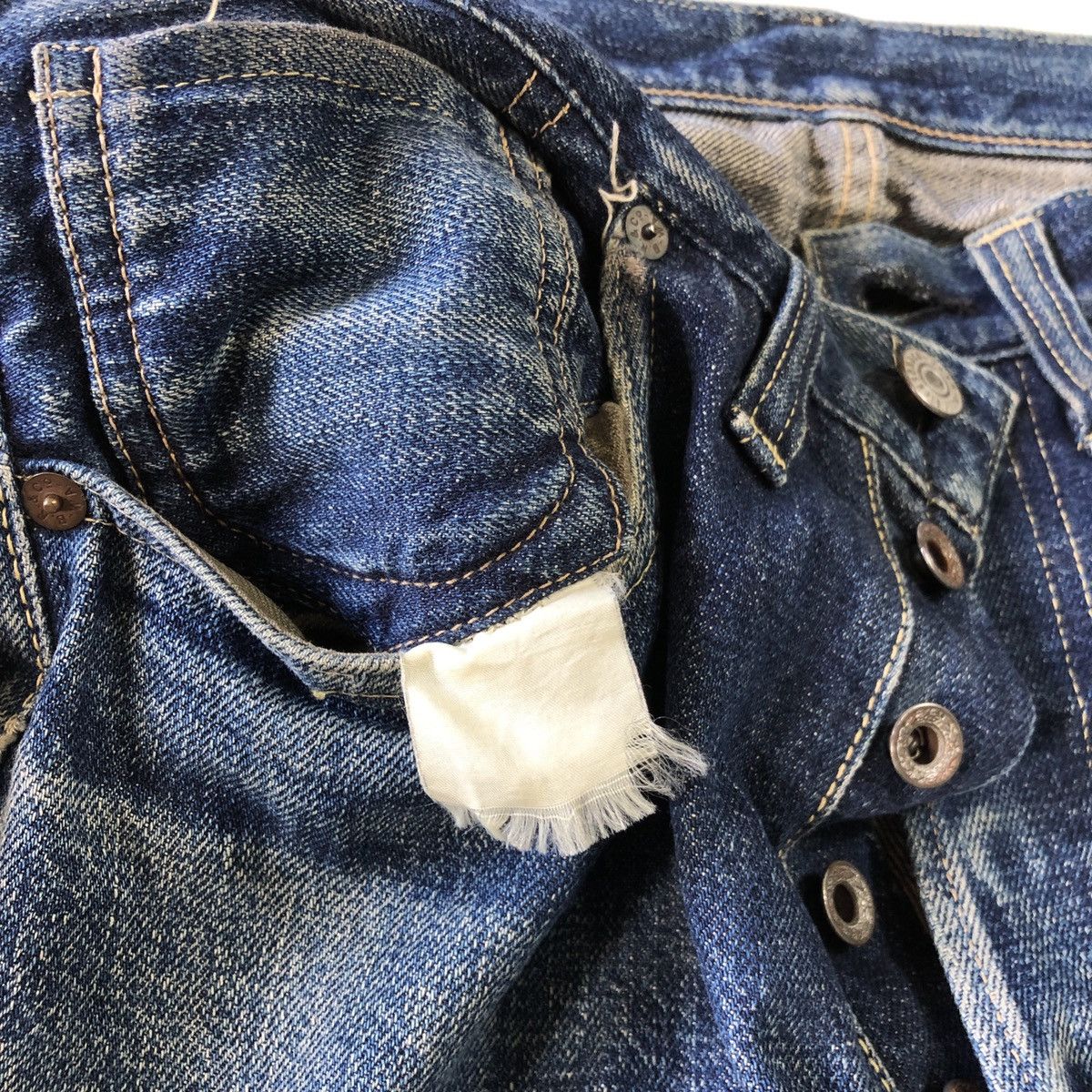 Buzz Rickson's Rare! Vintage Buzz Rickson Japan Selvedge Fading Denim Size US 30 / EU 46 - 17 Thumbnail