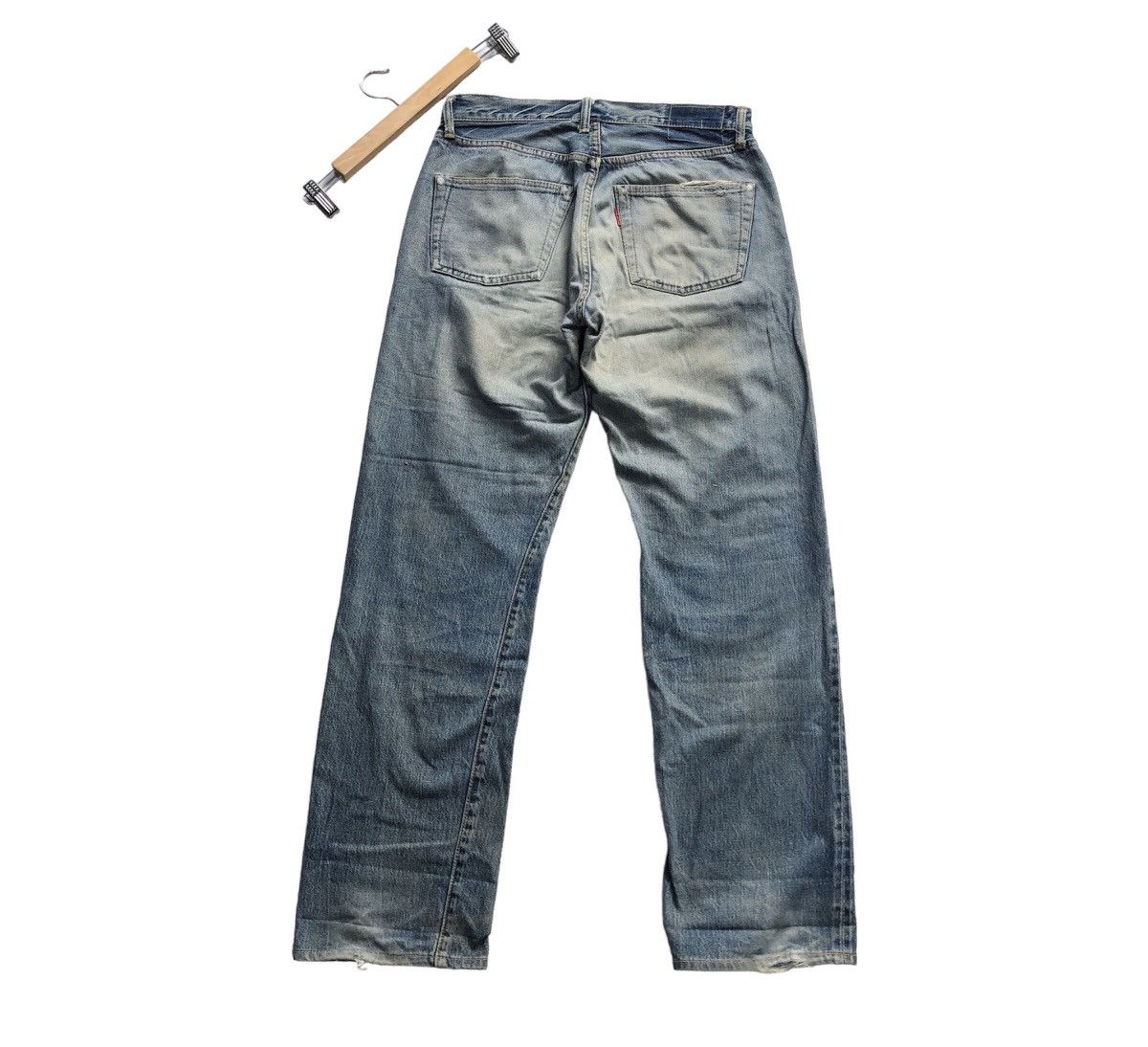 Denime × Japanese Brand Rare! Vintage Denime Japan Distressed Selvedge Jeans Size US 31 - 2 Thumbnail