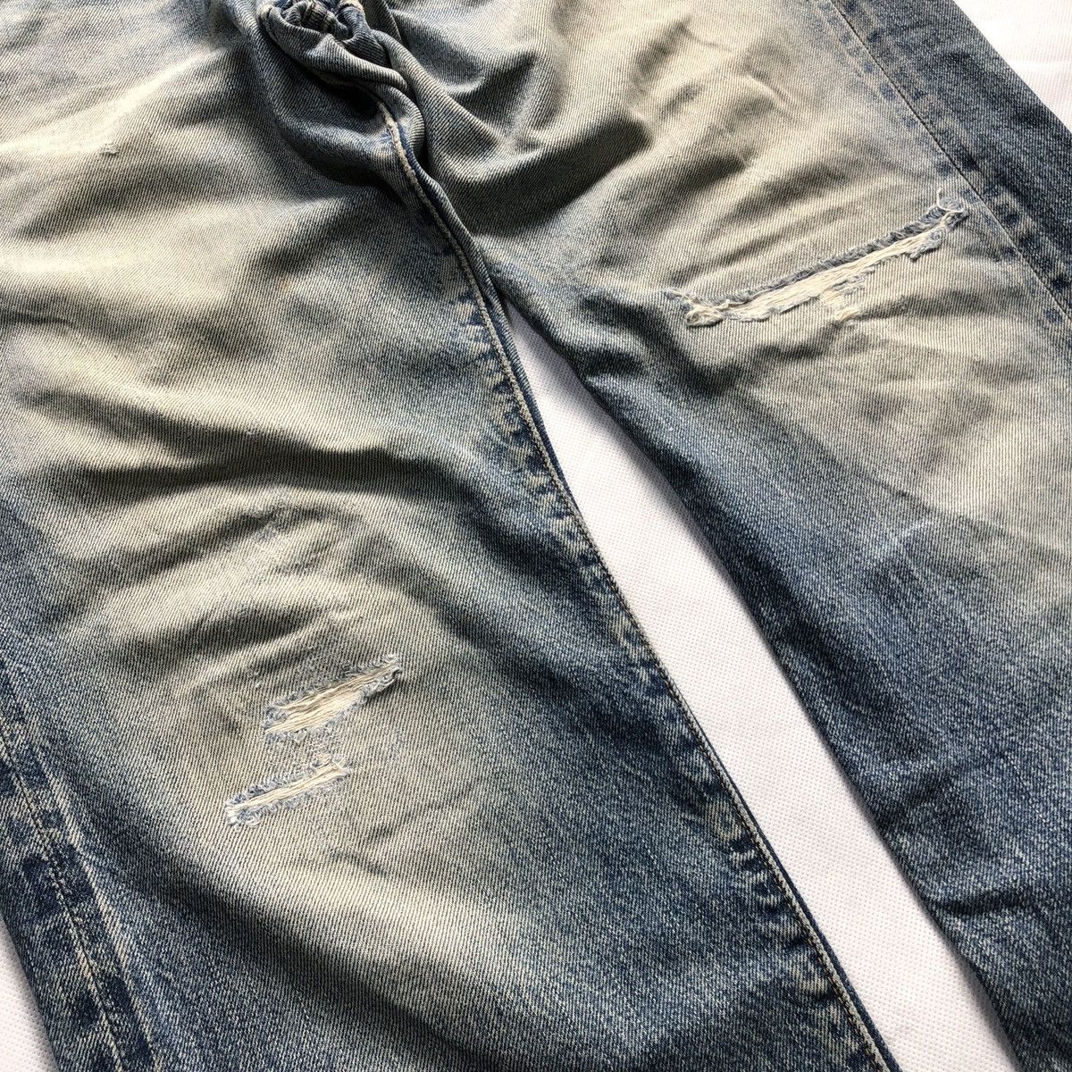 Denime × Japanese Brand Rare! Vintage Denime Japan Distressed Selvedge Jeans Size US 31 - 7 Thumbnail