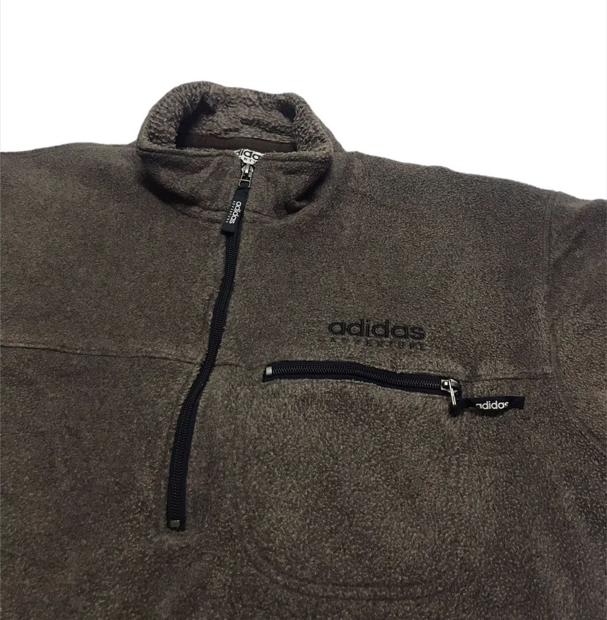 Vintage Vintage Adidas fleece jacket Size US L / EU 52-54 / 3 - 3 Thumbnail