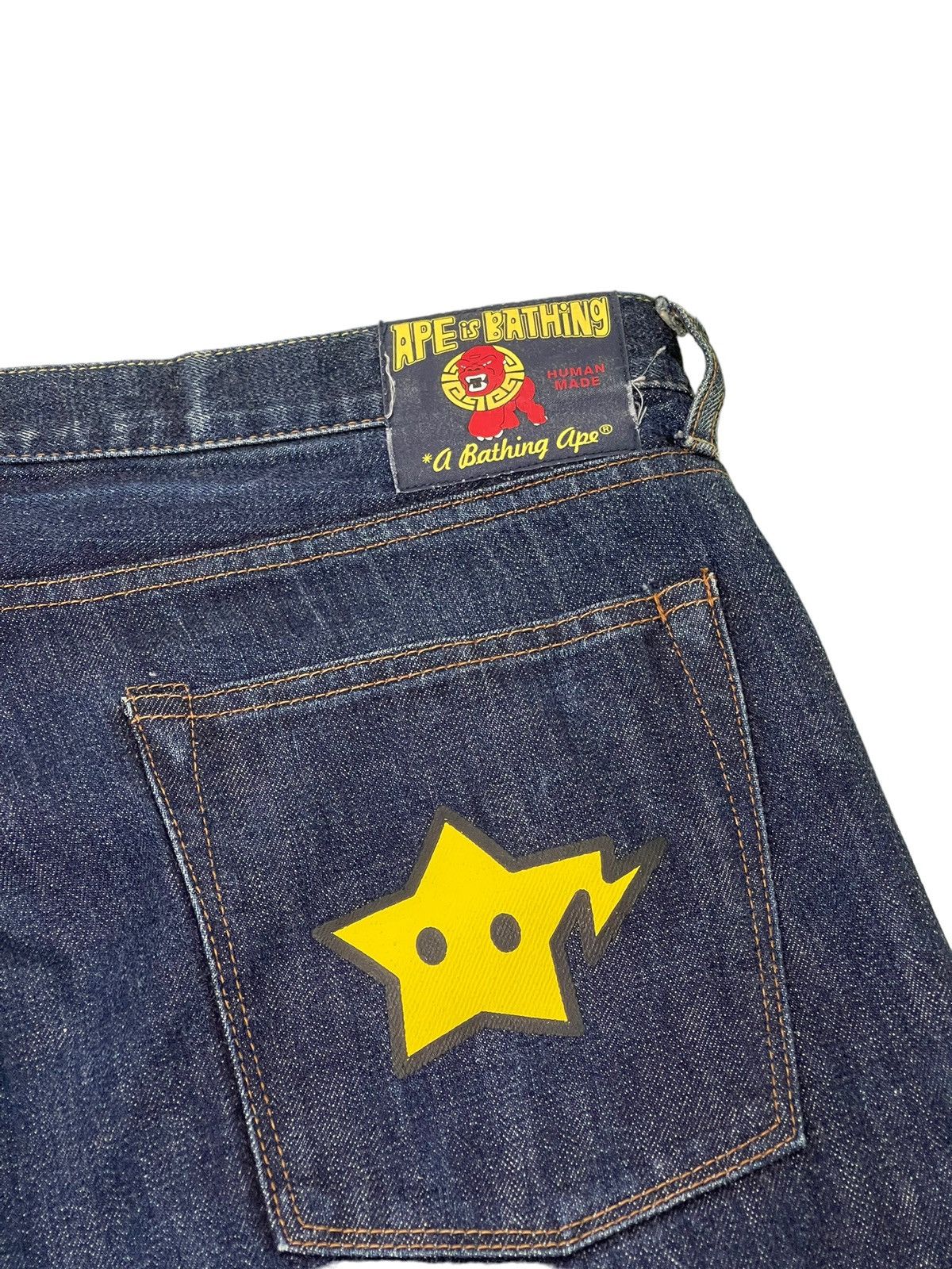 Bape Bapesta Jeans Denim Bathing Ape Nigo Japan Regular 2🟦6 Size US 38 / EU 54 - 10 Thumbnail