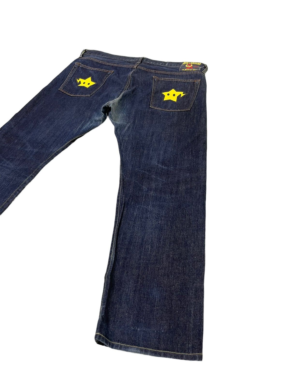 Bape Bapesta Jeans Denim Bathing Ape Nigo Japan Regular 2🟦6 Size US 38 / EU 54 - 3 Thumbnail