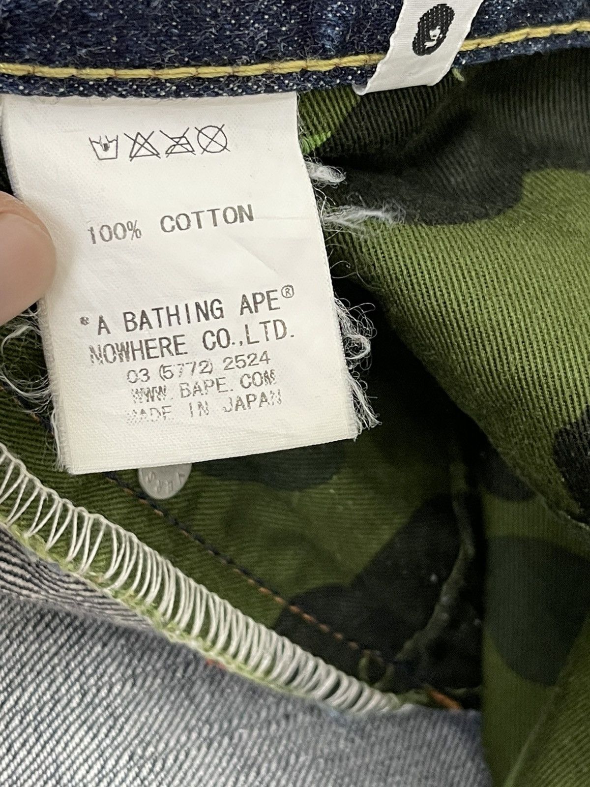 Bape Bapesta Jeans Denim Bathing Ape Nigo Japan Regular 2🟦6 Size US 38 / EU 54 - 24 Thumbnail