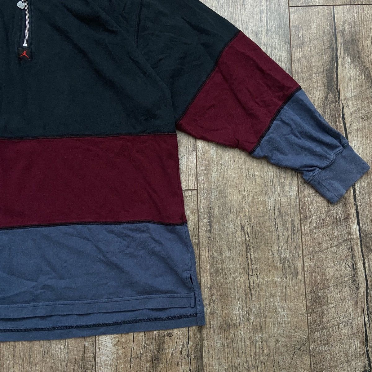 Jordan Brand 90s Nike Air Jordan 1/4 Zip Vintage Faded Long Sleeve Size US L / EU 52-54 / 3 - 5 Thumbnail