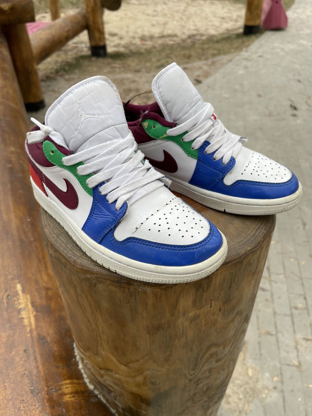 Jordan Brand × Nike Nike Jordan 1 low multicolour low sneakers Size US 5.5 / IT 35.5 - 2 Thumbnail