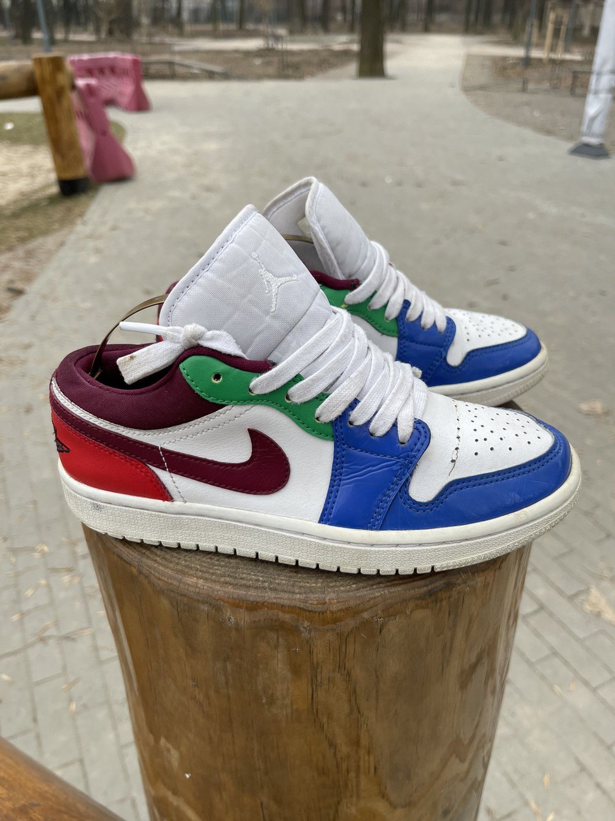 Jordan Brand × Nike Nike Jordan 1 low multicolour low sneakers Size US 5.5 / IT 35.5 - 1 Thumbnail