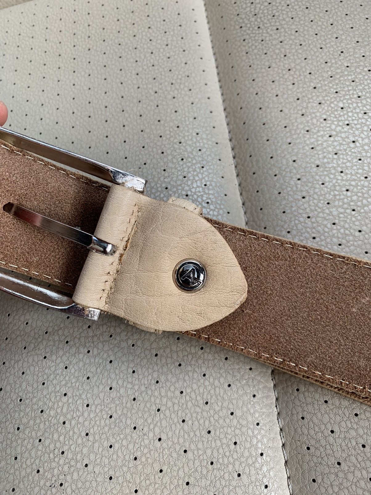Designer Hand Made Leather Patch Multicolour Belt Size ONE SIZE - 7 Thumbnail