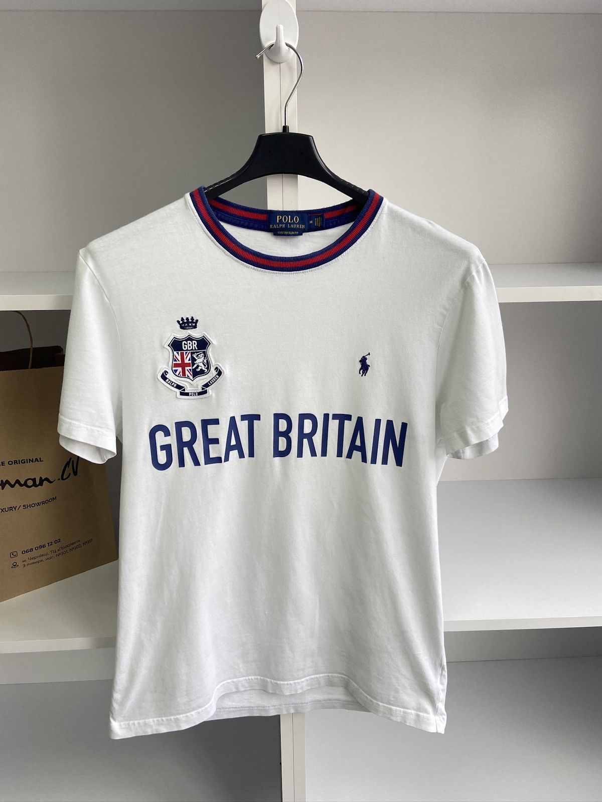 Polo Ralph Lauren × Vintage Polo Ralph Lauren Great Britain vintage t-shirt tee Size US M / EU 48-50 / 2 - 5 Thumbnail