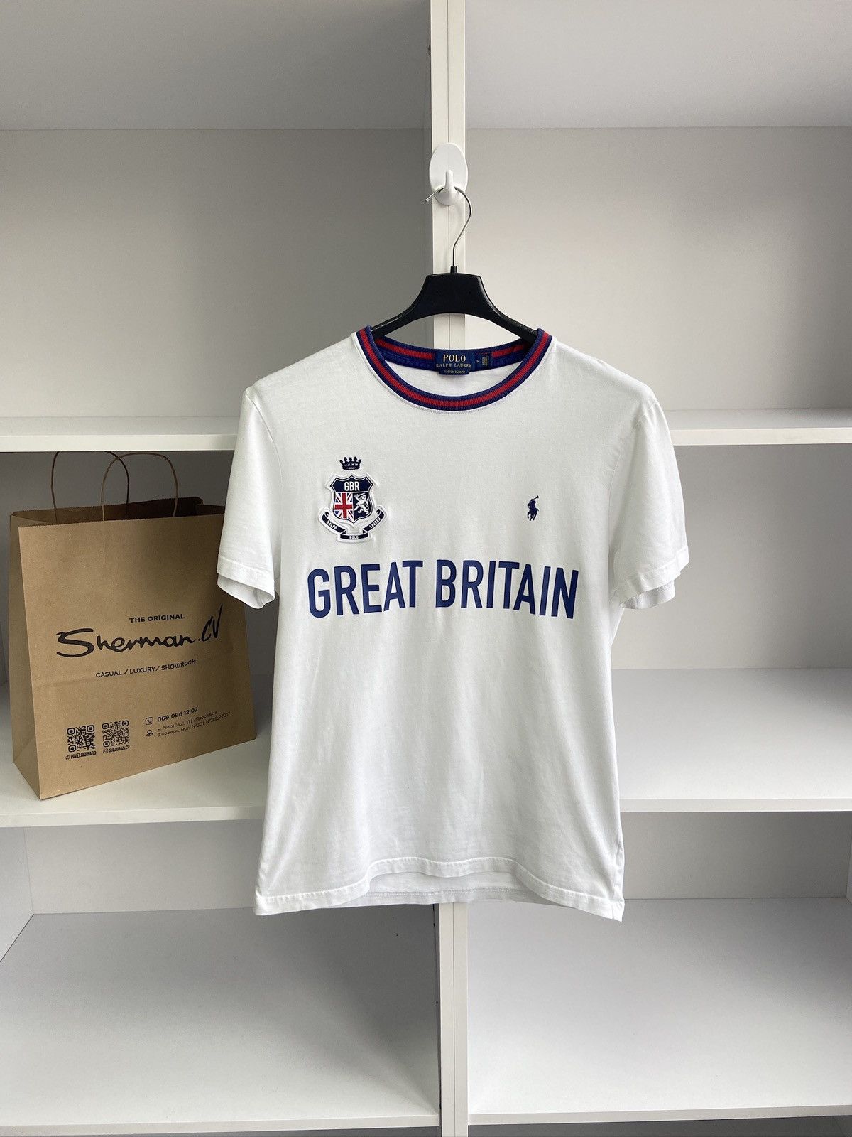 Polo Ralph Lauren × Vintage Polo Ralph Lauren Great Britain vintage t-shirt tee Size US M / EU 48-50 / 2 - 2 Thumbnail