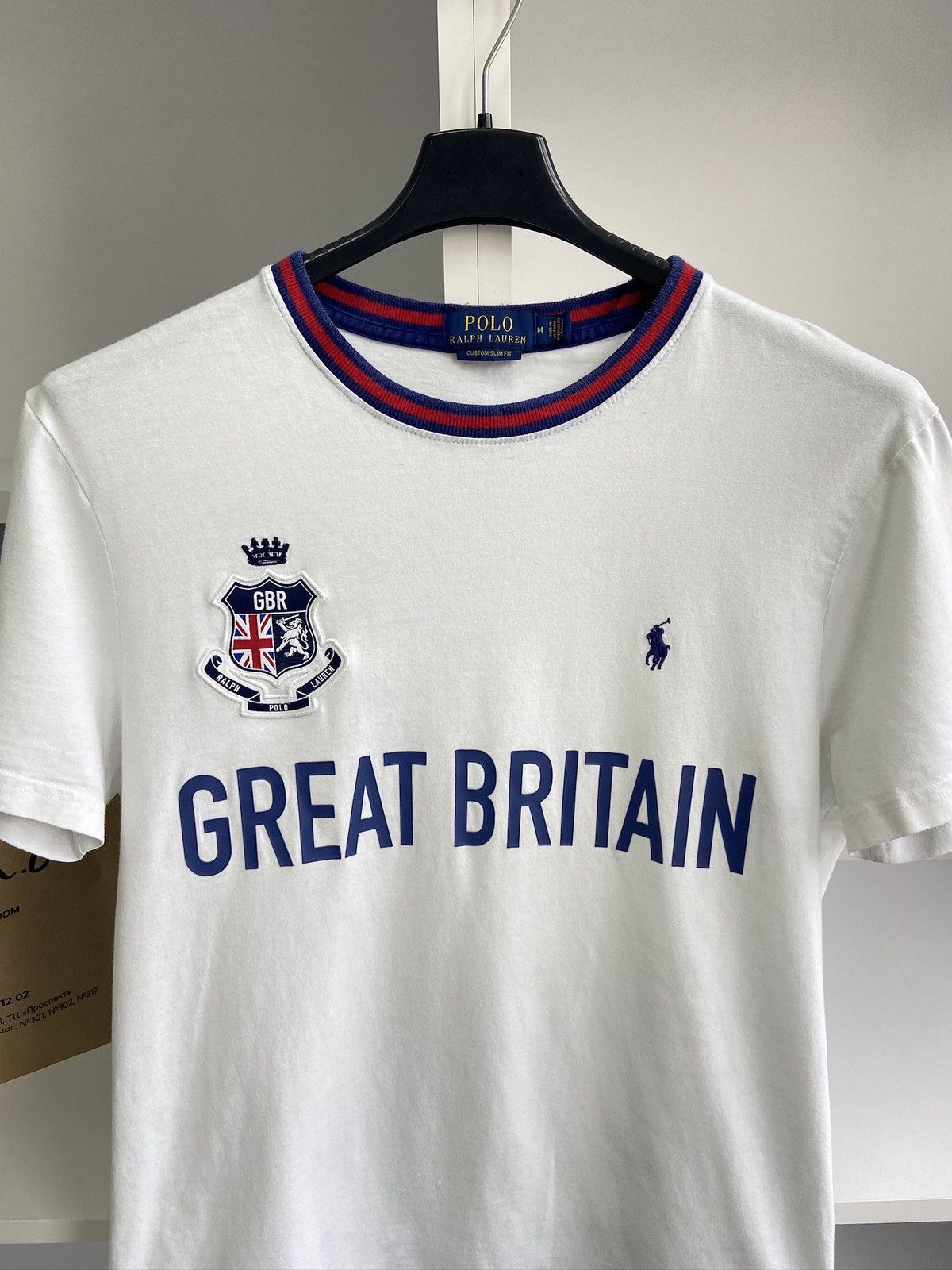 Polo Ralph Lauren × Vintage Polo Ralph Lauren Great Britain vintage t-shirt tee Size US M / EU 48-50 / 2 - 6 Thumbnail